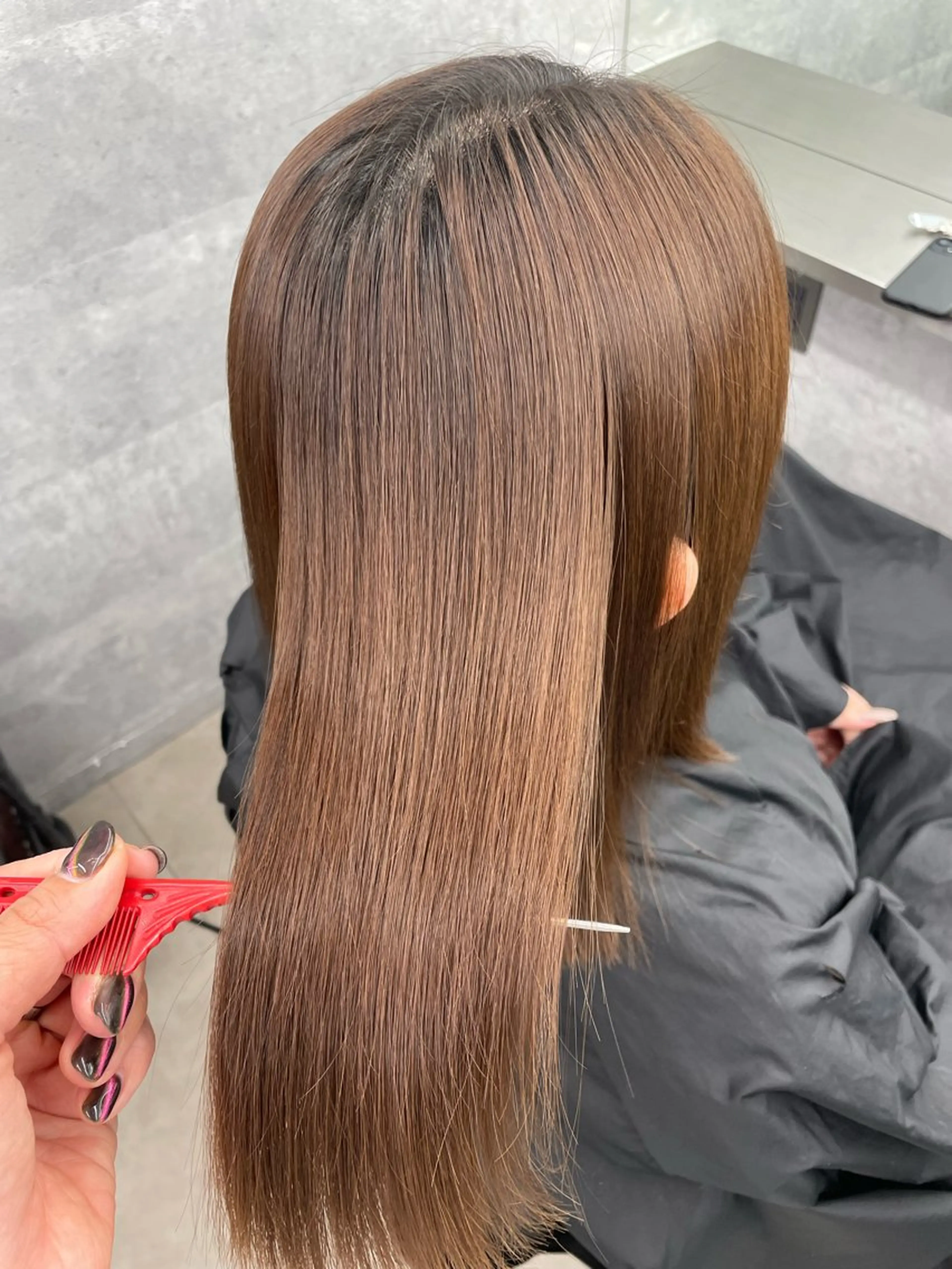 ミディアム カラー ヘアアレンジ カット 縮毛矯正 トリートメント ヘッドスパ ヘアセット 髪質改善/縮毛/新宿 🫧SUZUKA🫧のヘアスタイル