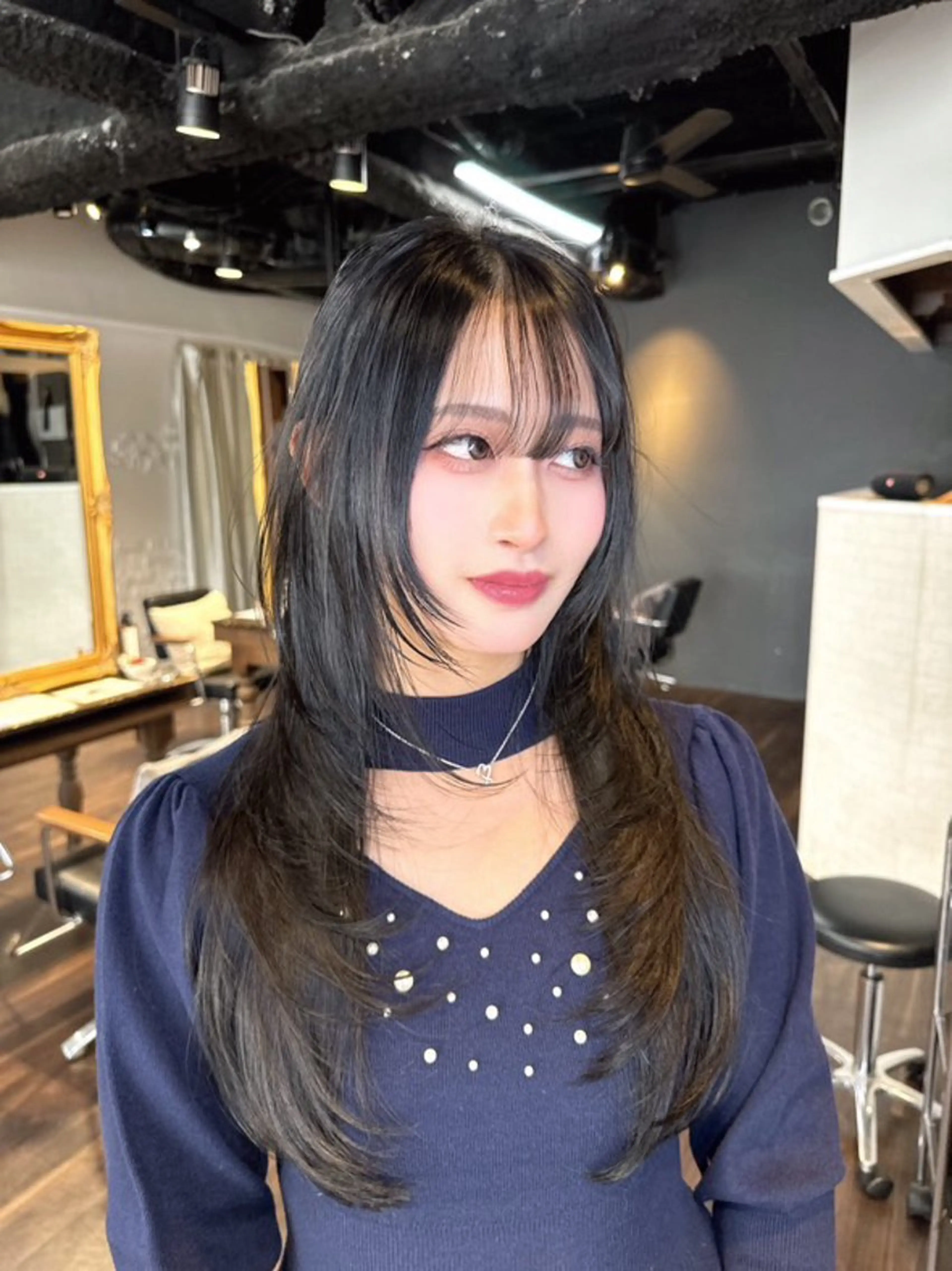 ロング カラー カット ヘアカラー トリートメント ワンホンヘア ケラチン/Kaitoのヘアスタイル