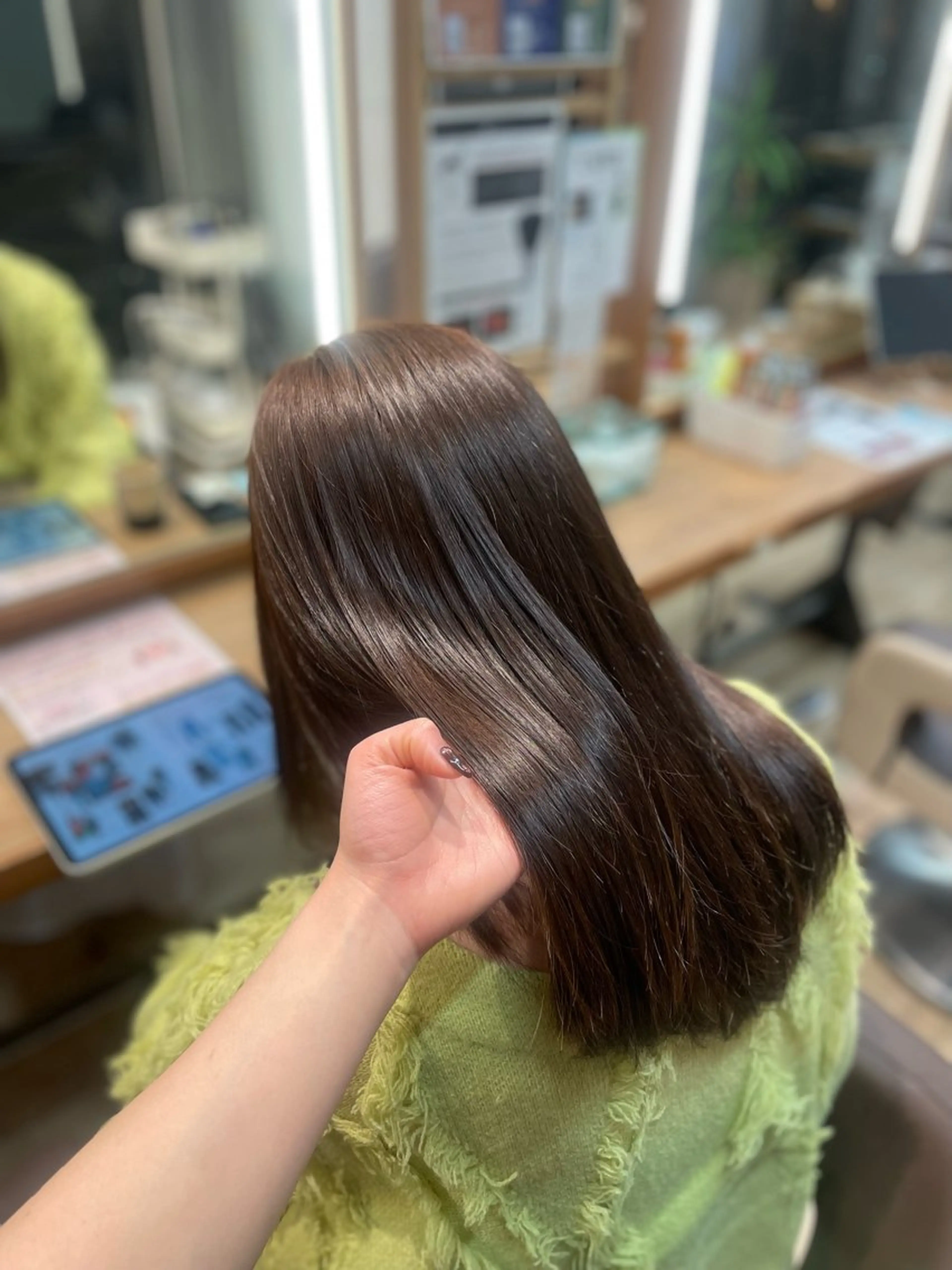 セミロング ヘアカラー こいき/ブラウン・ 暖色/艶カラー🎀✨のヘアスタイル