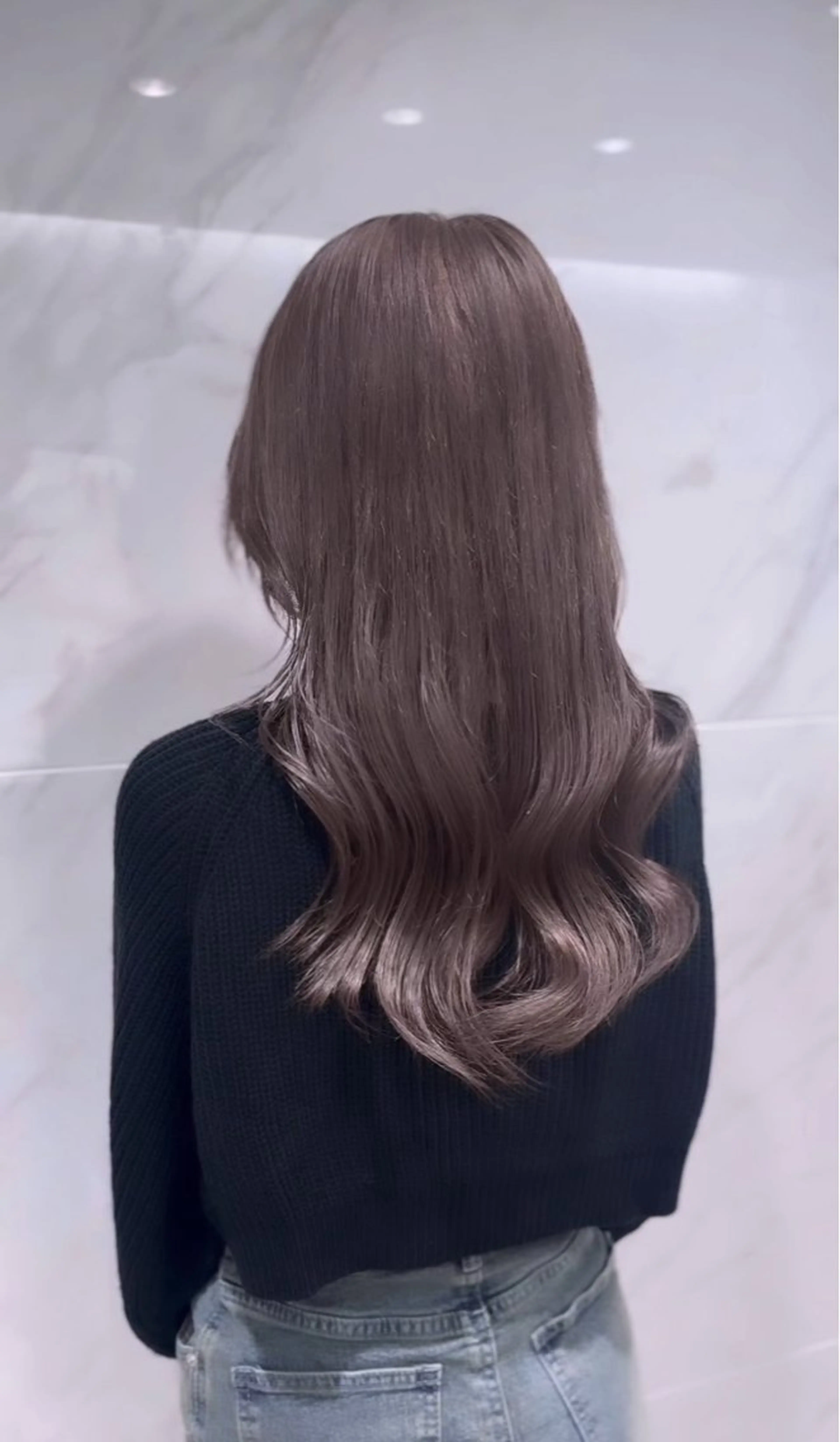 セミロング 韓国ヘア/レイヤー/ 透明感カラー/SHUのヘアスタイル