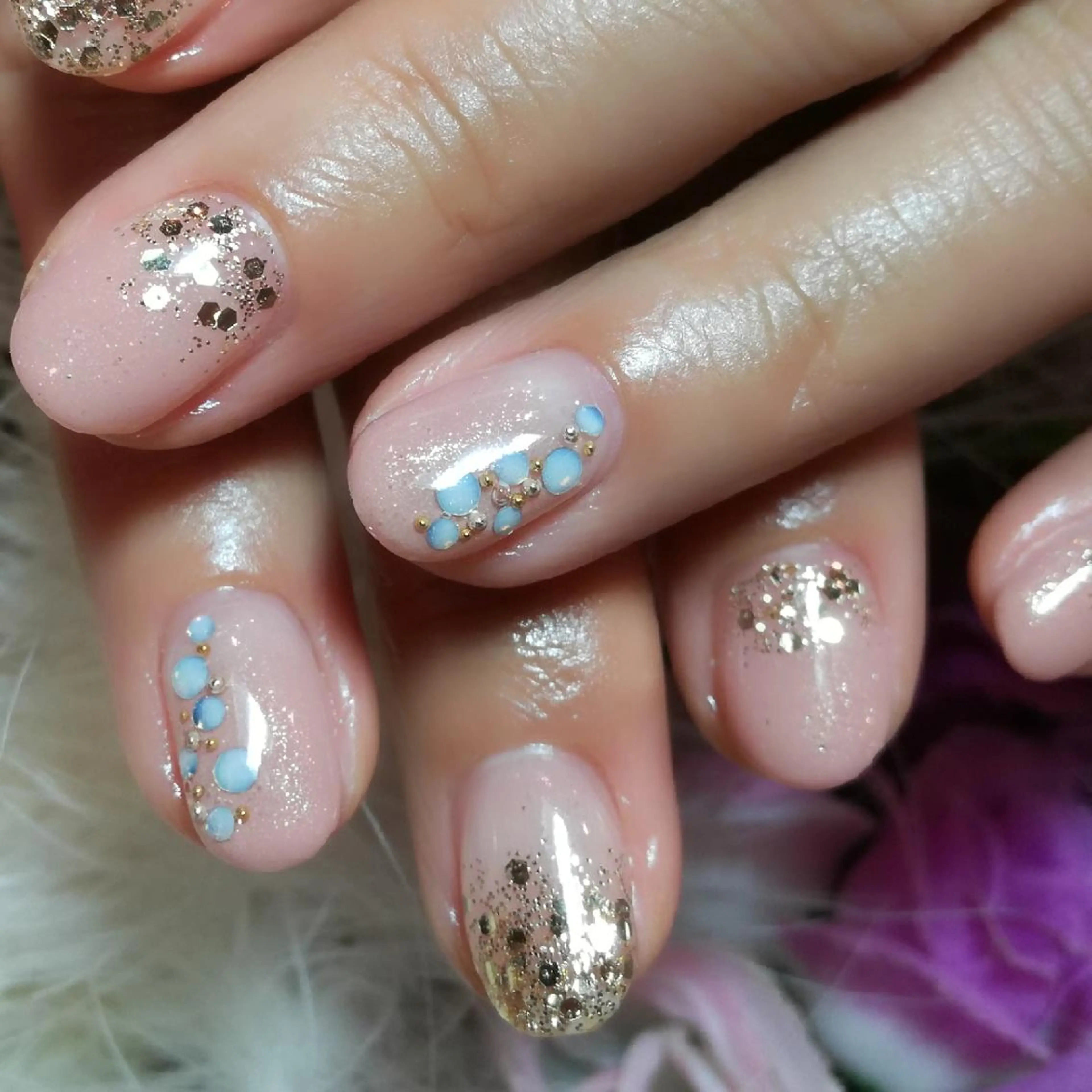 ネイル グラデーション ラメ(グリッター) ラメグラデーション sweet pico所属・sweet pico 住吉のネイルデザイン