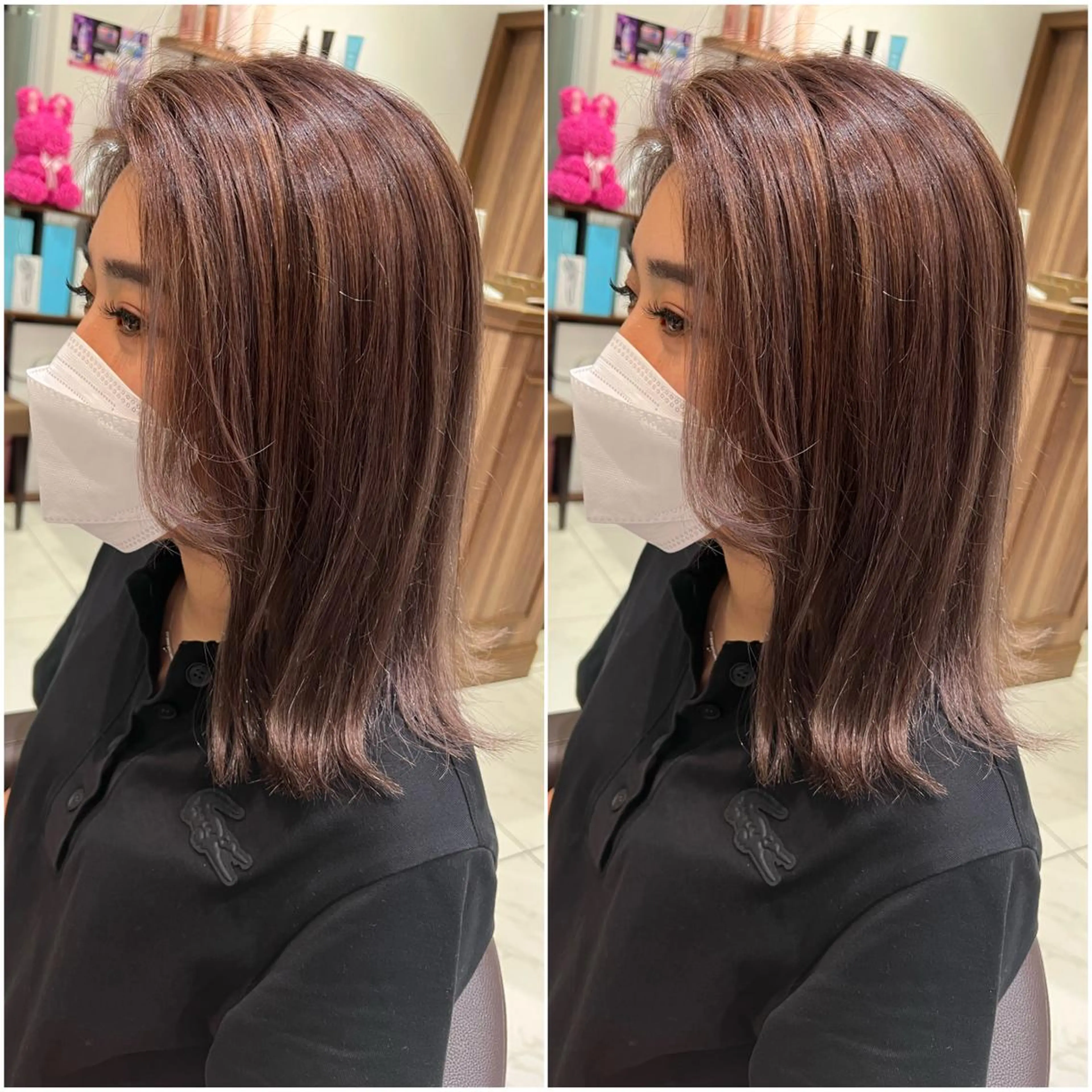 ミディアム カラー 全席個室　暖色カラー Zina松園優香🌸のヘアスタイル