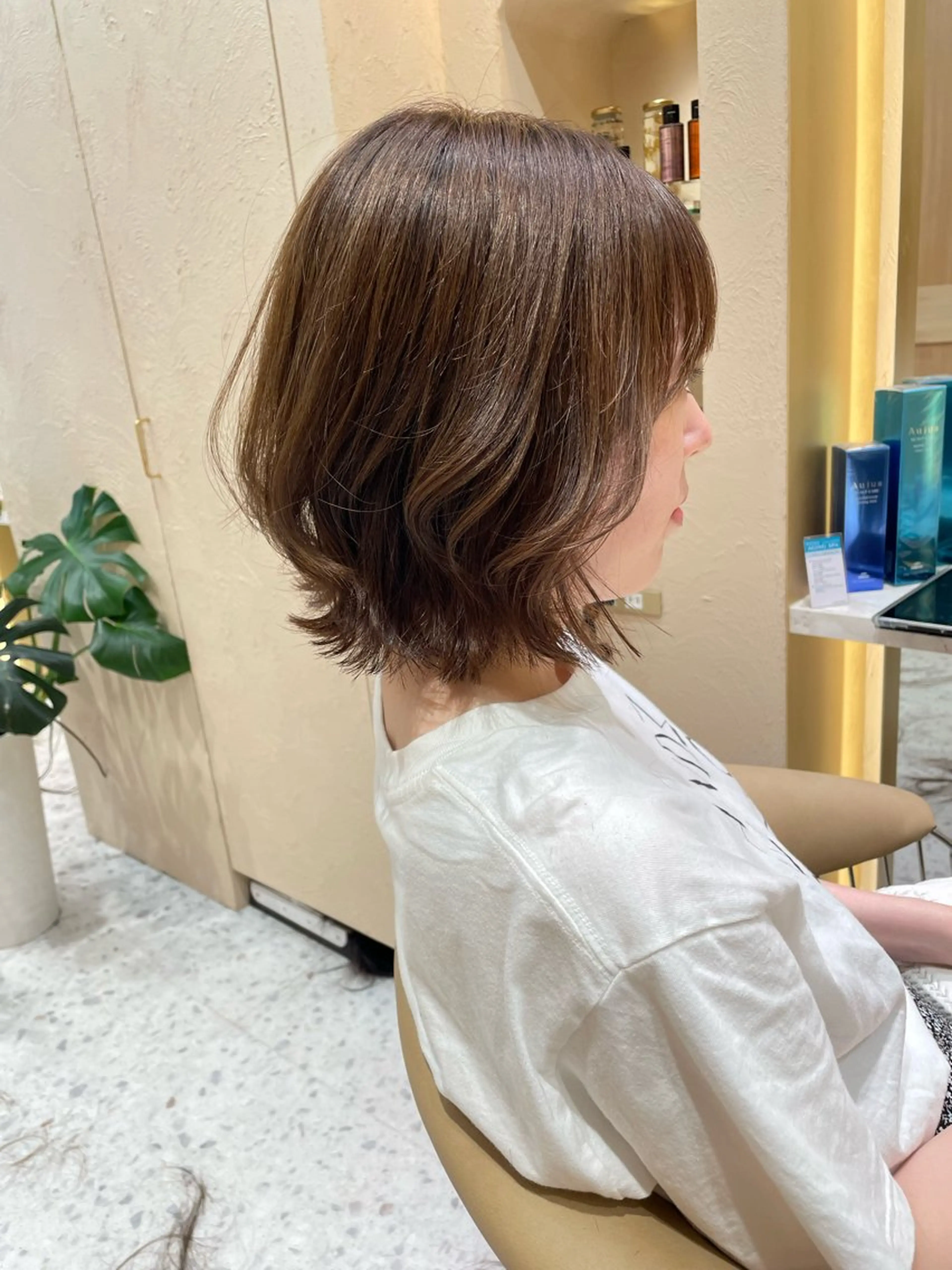 ミディアム カラー カット ヘアカラー トリートメント 韓国ヘア/髪質改善 /Harunaのヘアスタイル