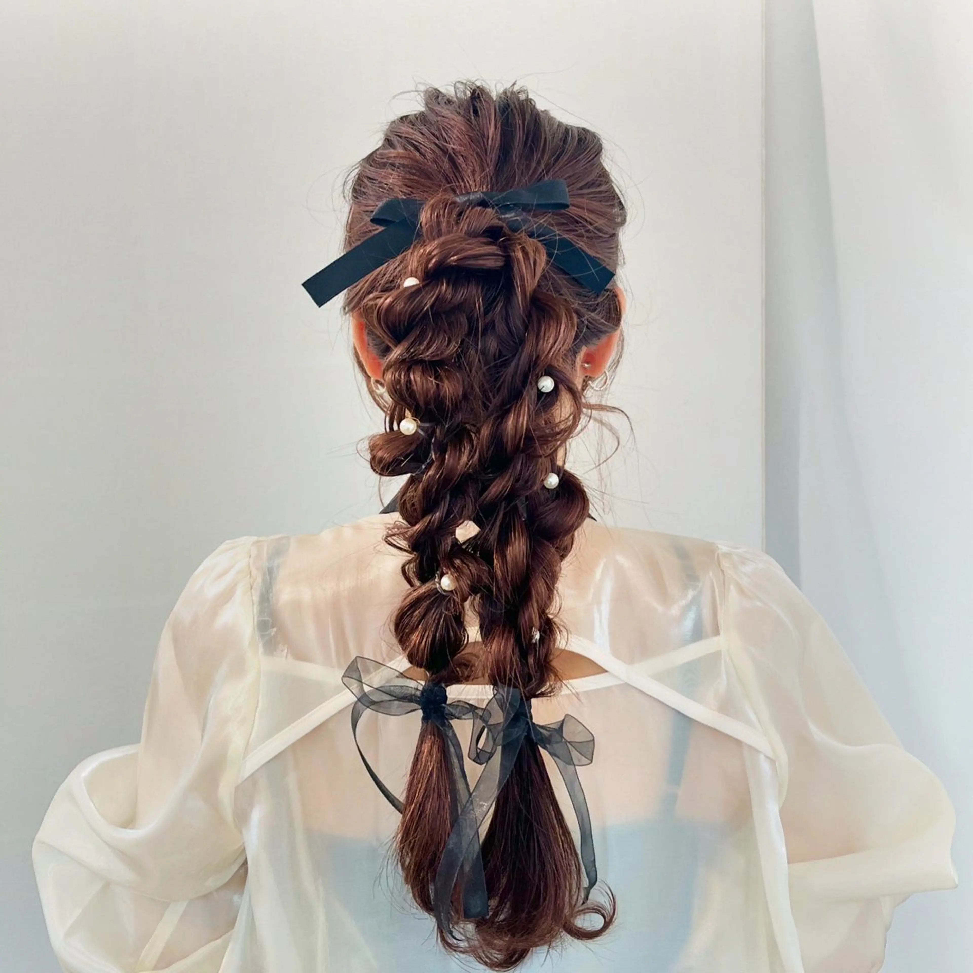 ロング ヘアアレンジ 結婚式・ブライダル まろやかベージュ／ 大上なおみのヘアスタイル