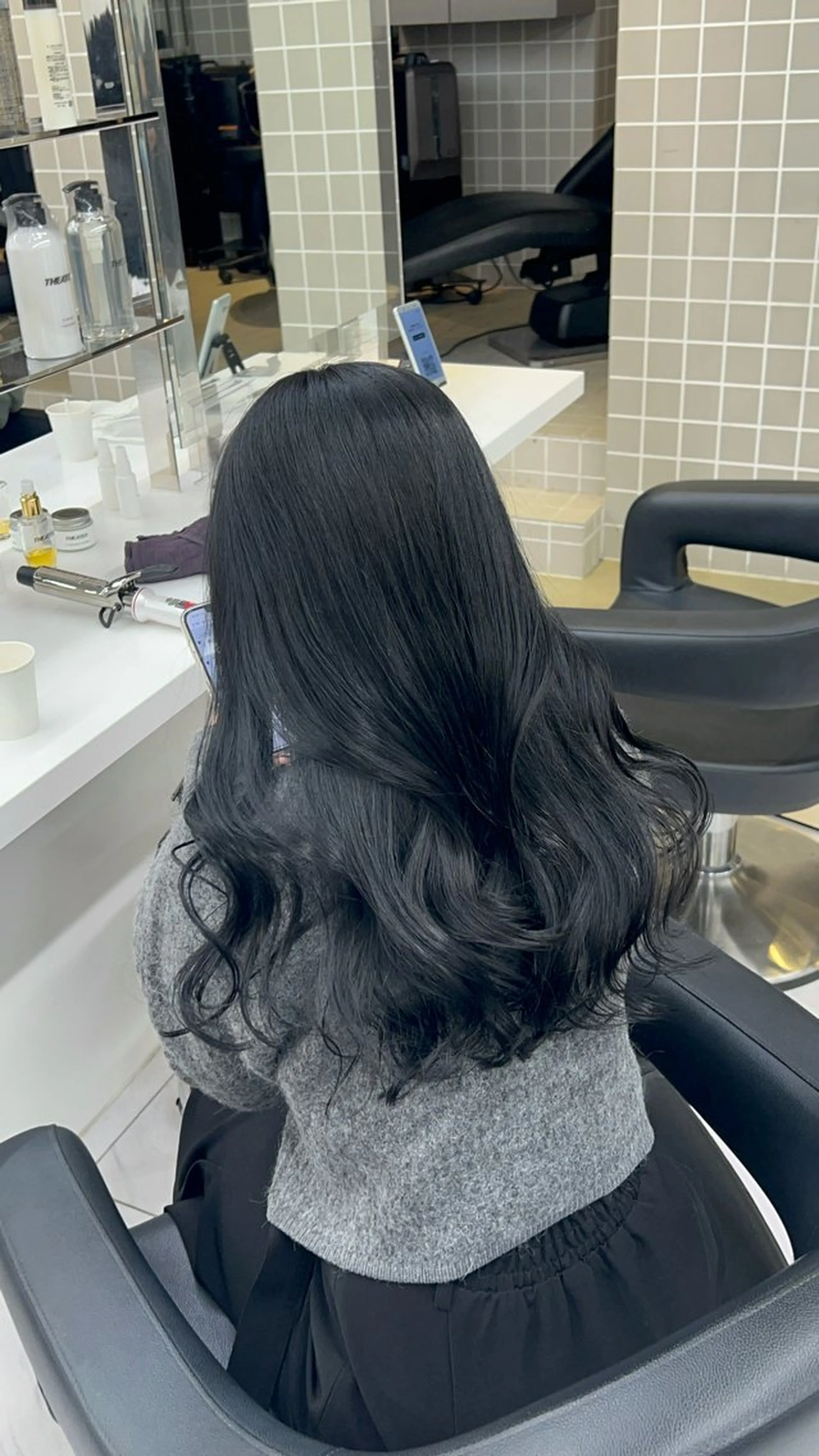 ロング カラー パーマ ヘアアレンジ メンズ キッズ ブリーチなしカラー/ ブラウン/レイヤーのヘアスタイル