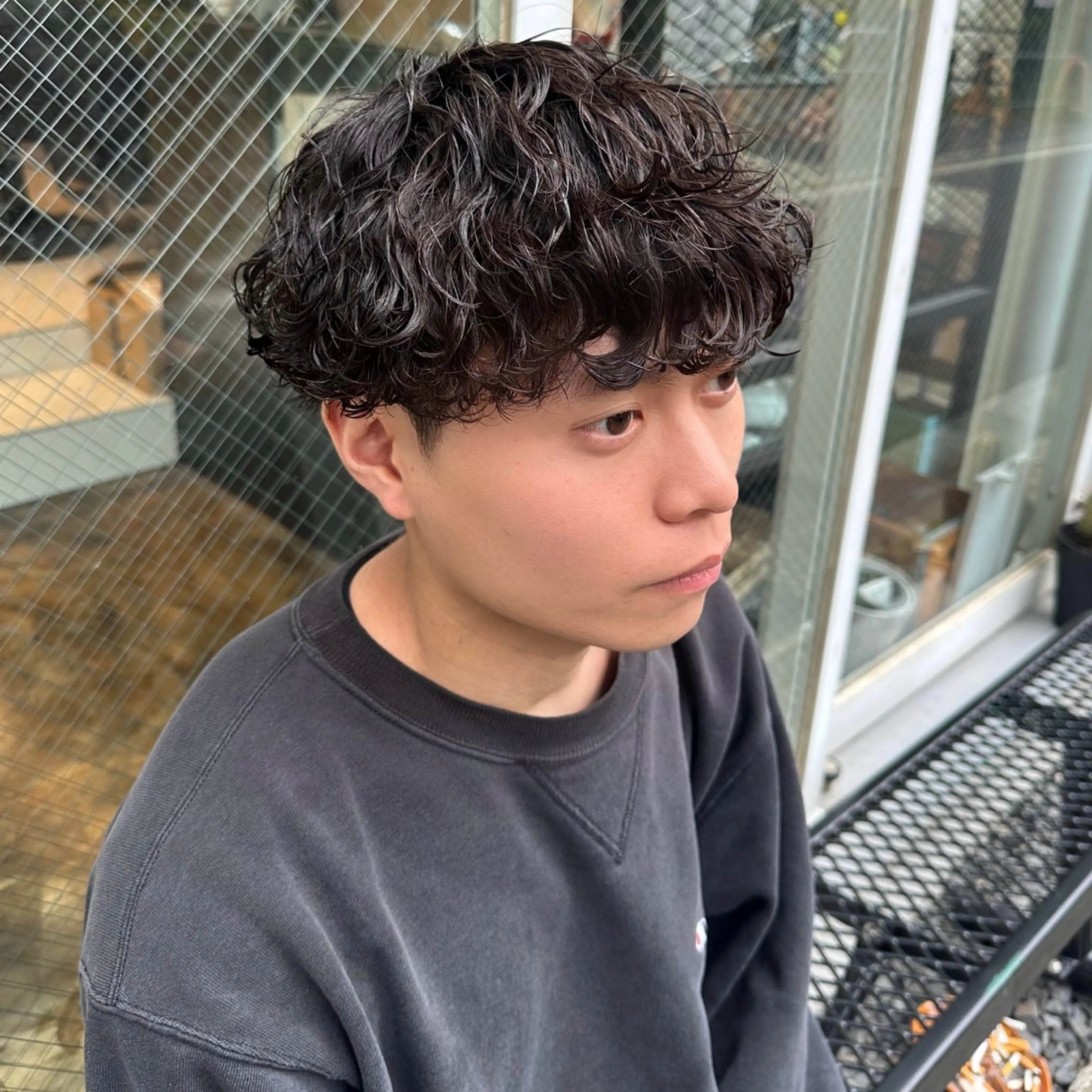 ショート パーマ メンズ 波巻きパーマ カット パーマ トリートメント ツイスパ/メンズ パーマ/歩夢のヘアスタイル