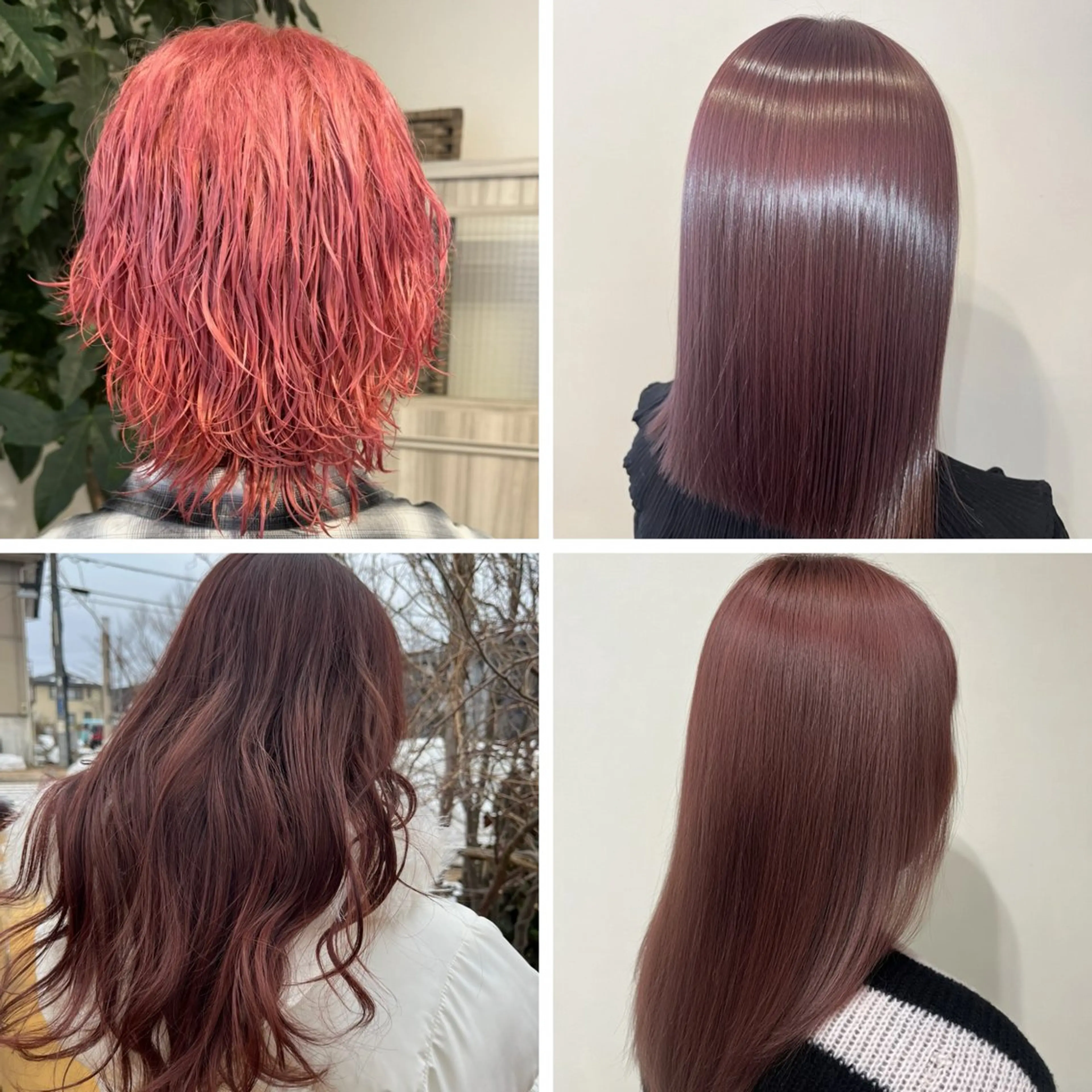 セミロング ヘアカラー 艶髪特化 しゅんぼう 長岡髪質改善のヘアスタイル