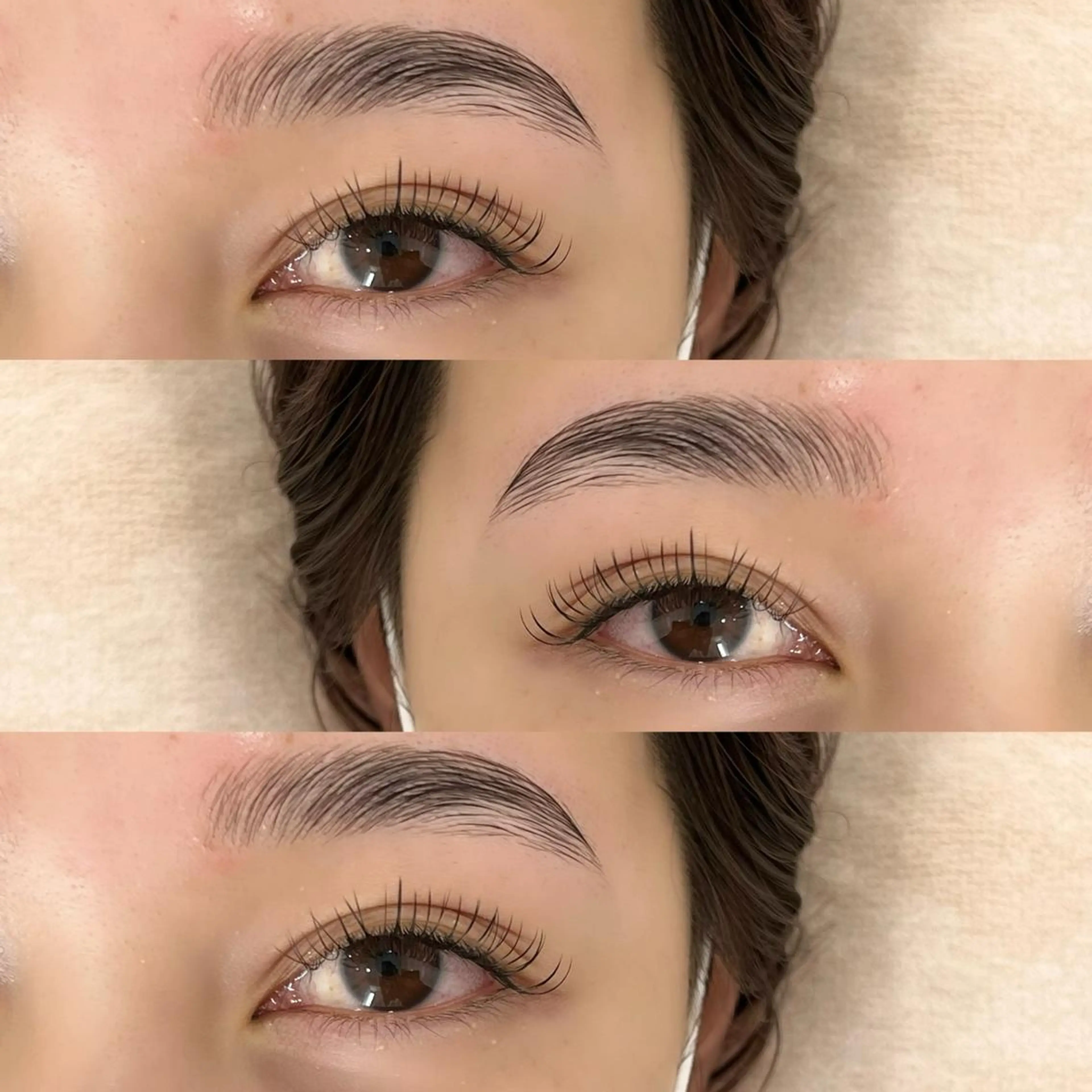 マツエク・マツパ アイブロウ 一重×まつ毛パーマ ミントラッシュ　　八王子店所属・. 𝗬𝗨のマツエク・マツパデザイン