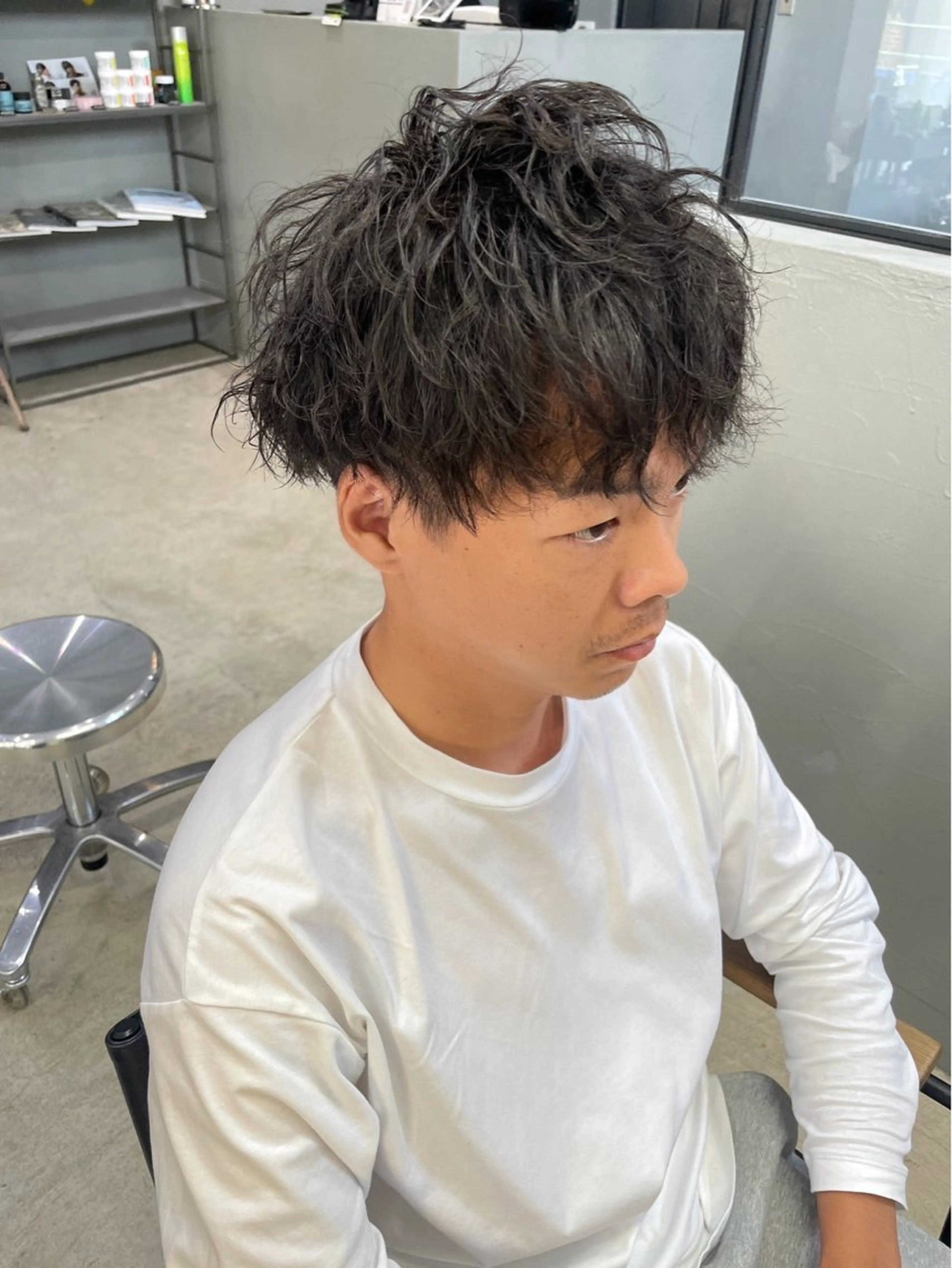 ショート パーマ メンズ カット パーマ メンズ専門サロン wokeのヘアスタイル