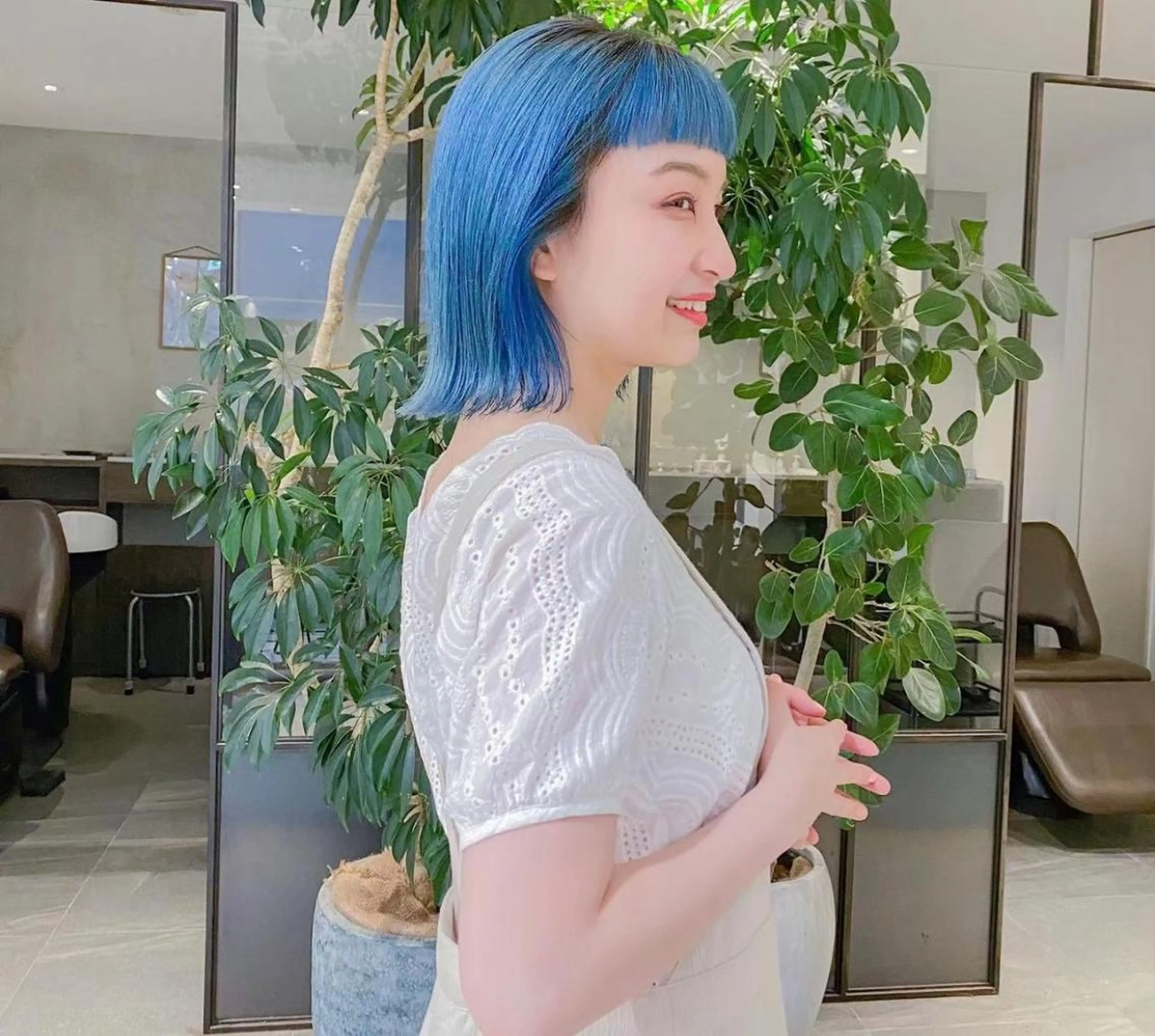 セミロング カラー ヘアアレンジ パーマ マツエク・マツパ ネイル アイブロウ ショートボブ セミロングパーマ バレイヤージュ ブリーチ ケアブリーチ カラー特化サロン大阪 ルービック江坂/新城のヘアスタイル