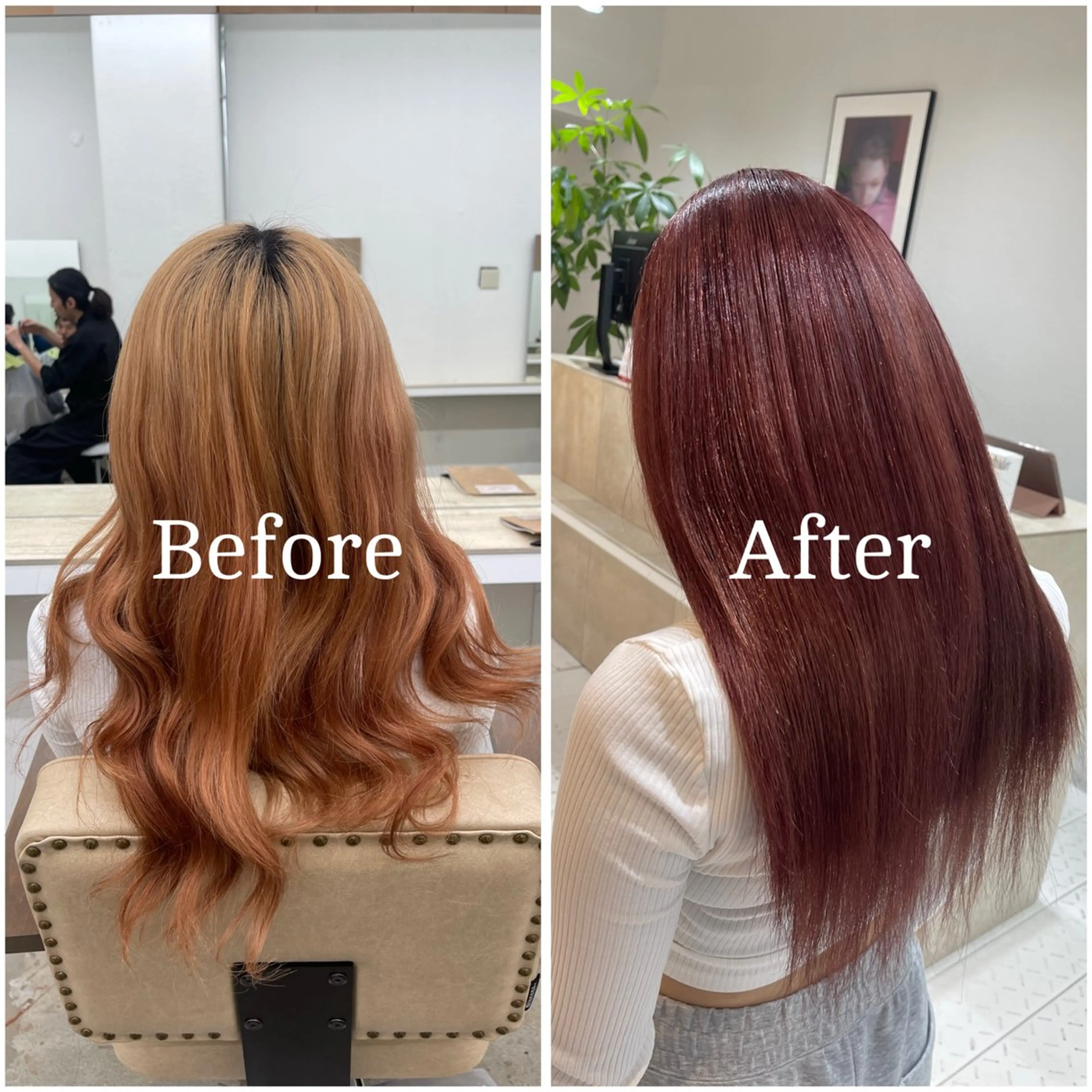 ロング カラー ブリーチ デザインカラー 似合わせカット 縮毛矯正 ヘアカラー トリートメント ムラ修正/ ハイトーン💖Riaのヘアスタイル