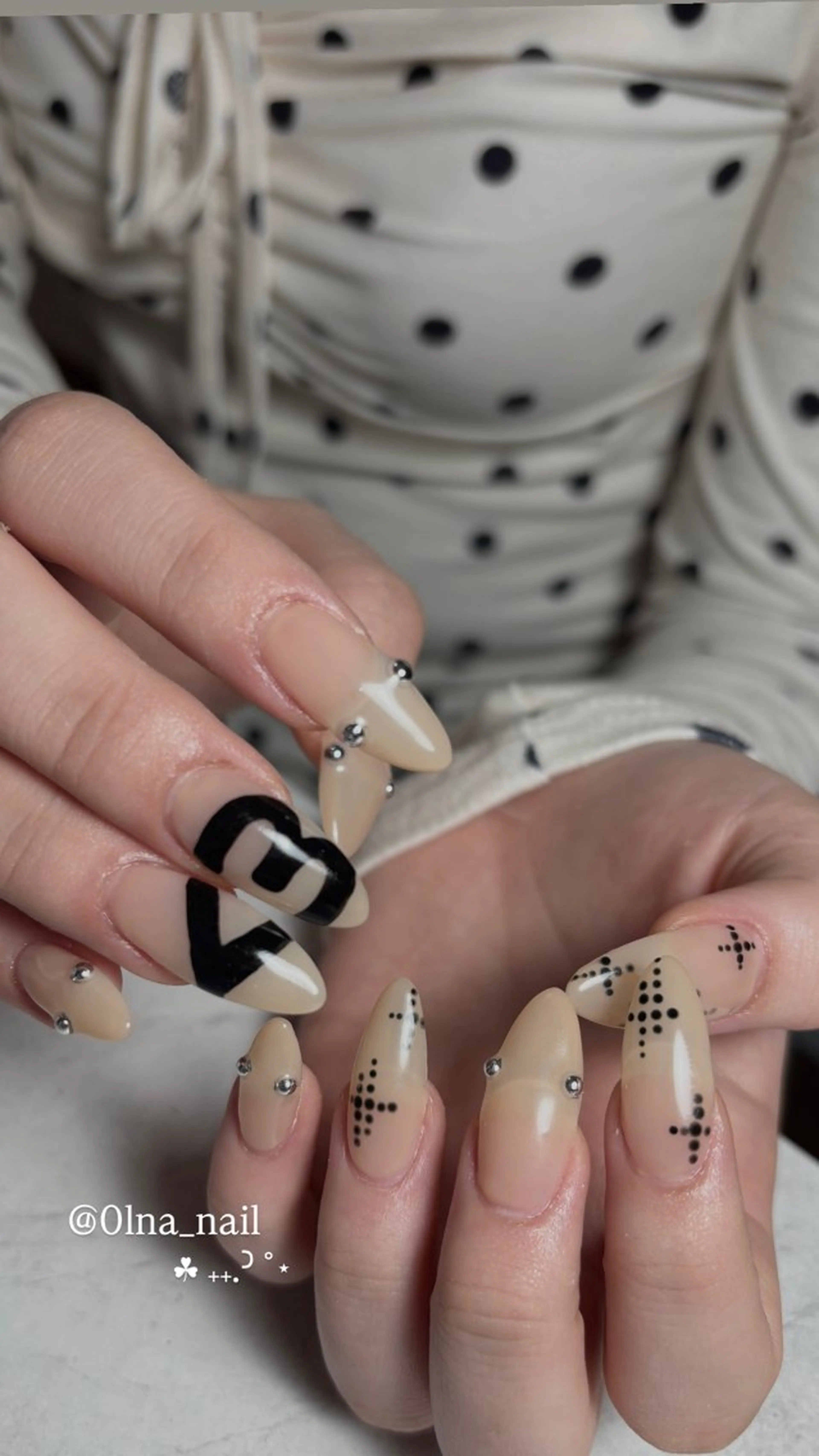 ネイル ハート nanami ☘︎ ݁˖.ᐣ ˚⋆のネイルデザイン