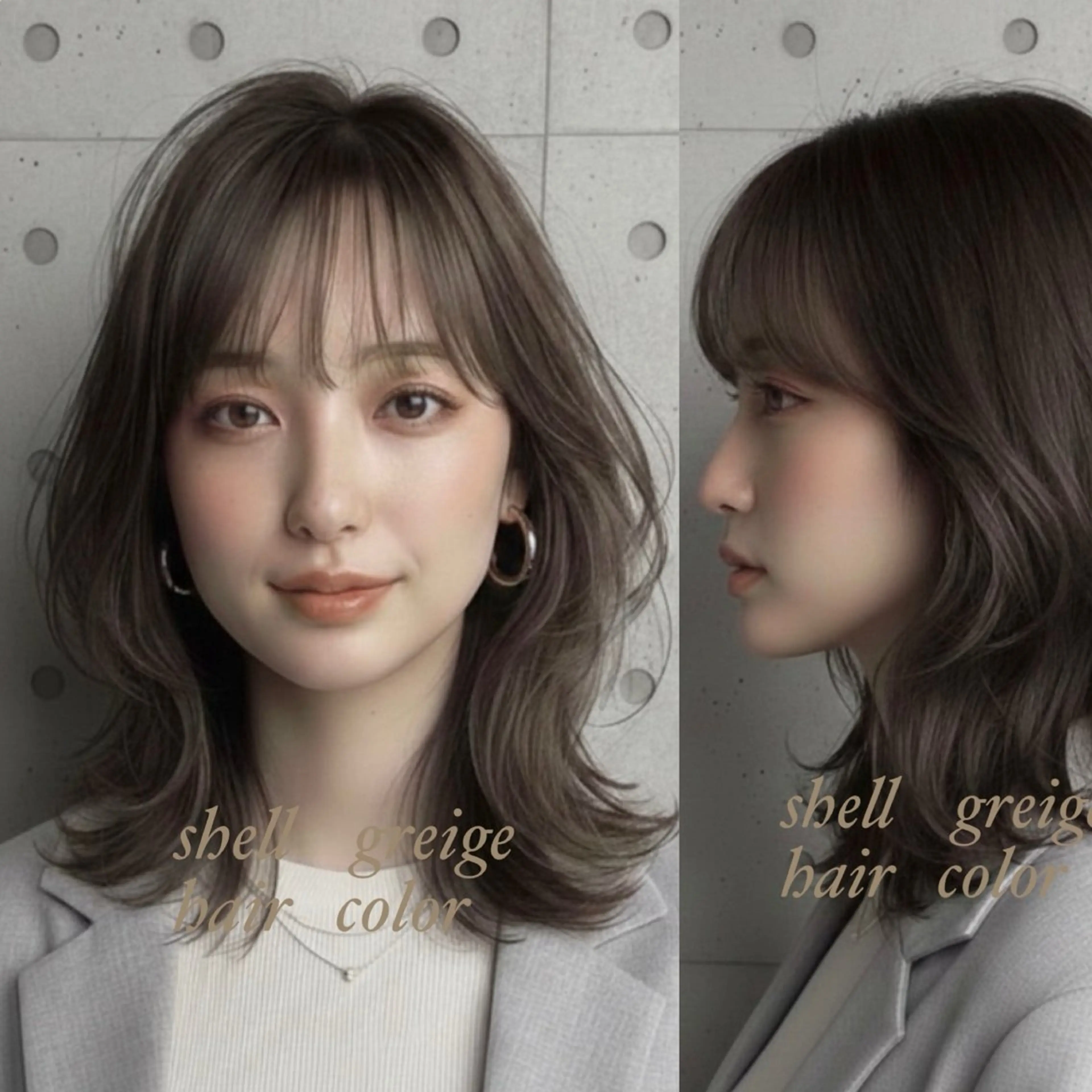 ミディアム カラー カット ヘアカラー トリートメント M.SLASH 辻 孝志のヘアスタイル