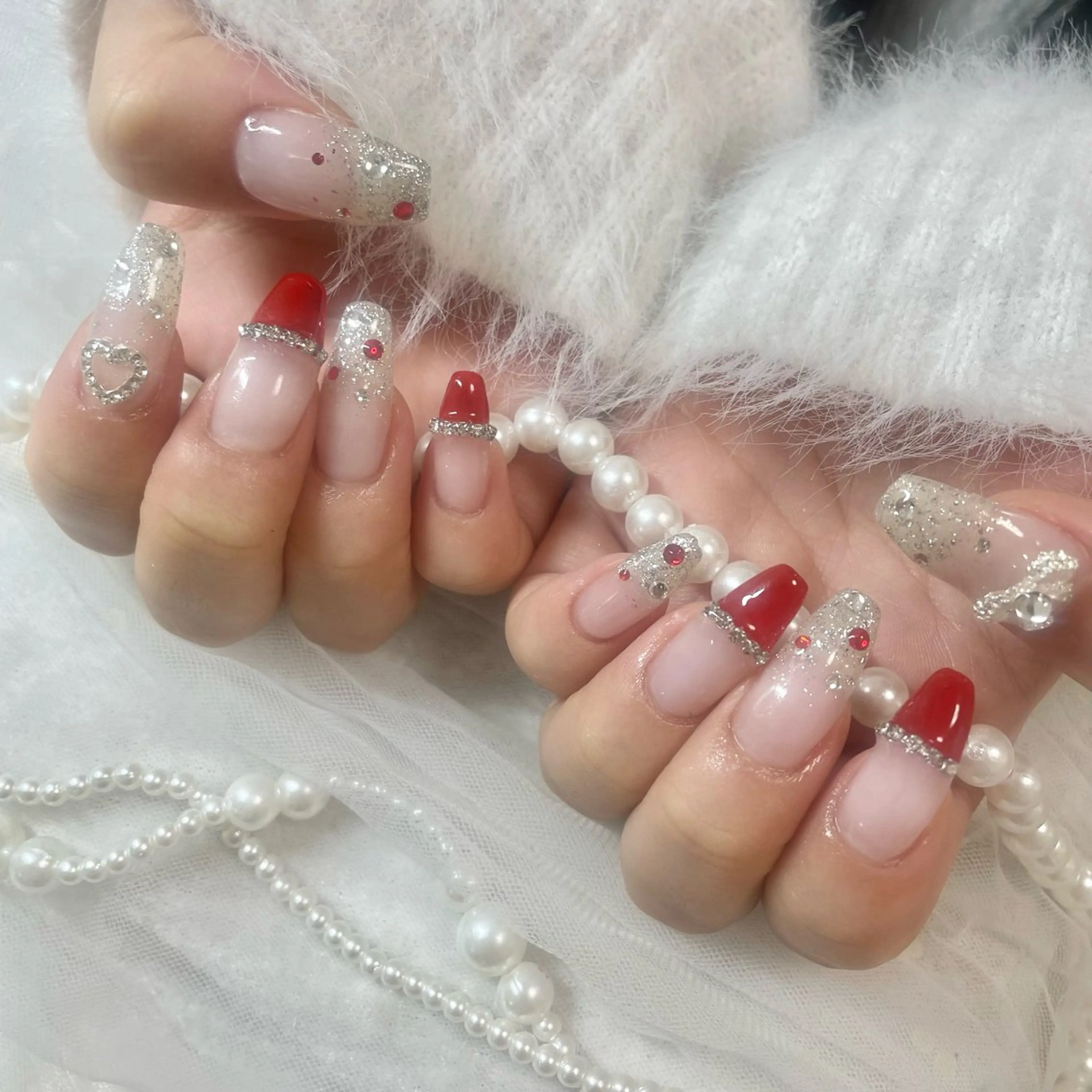 ネイル 赤色 🎀AYAKO 🎀中韓ネイルのネイルデザイン