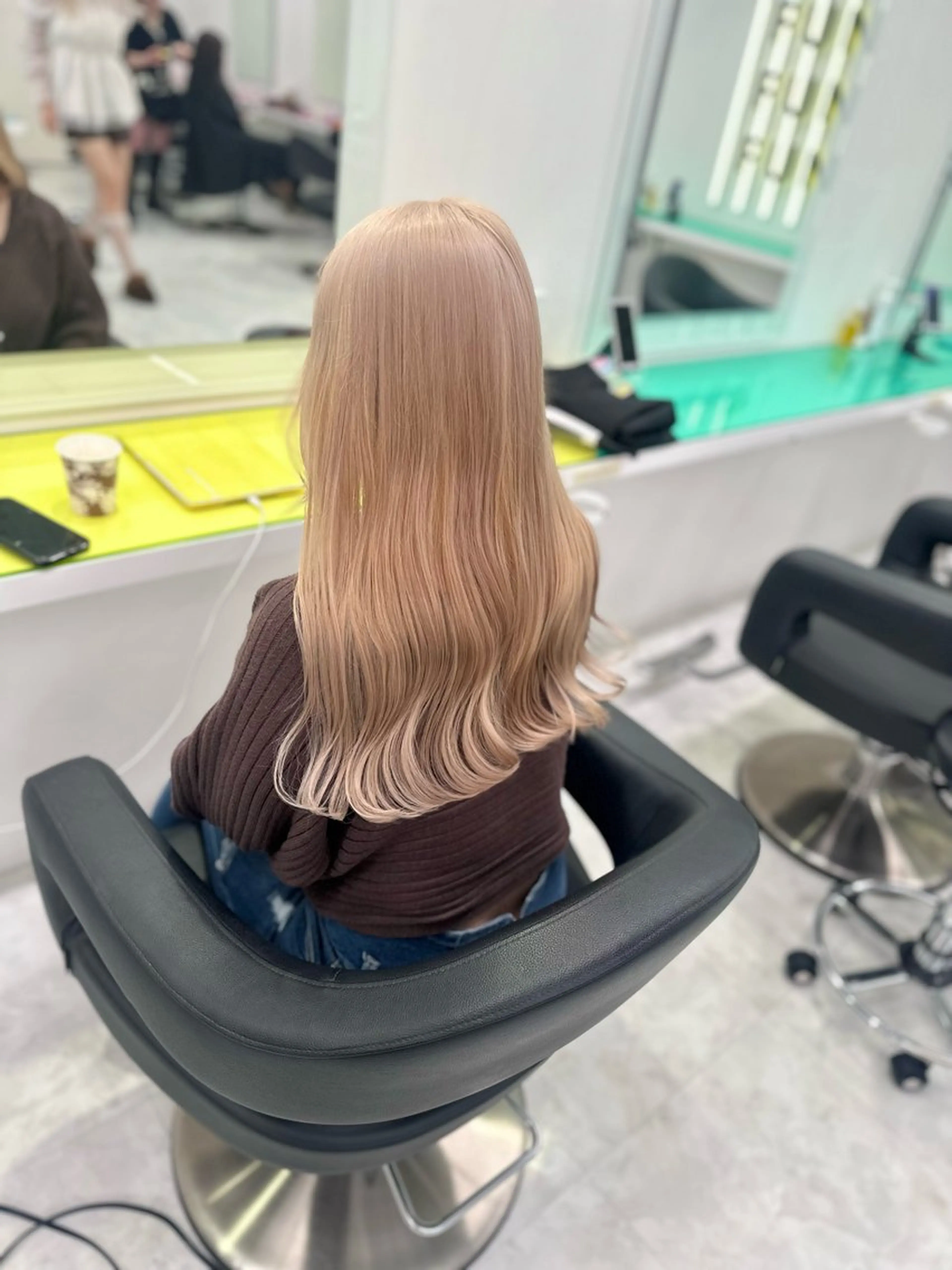 ロング カラー ブリーチ ブロンド 髪質改善 トリートメント ヘアカラー トリートメント ♡ダブルカラー特化♡ miyuのヘアスタイル