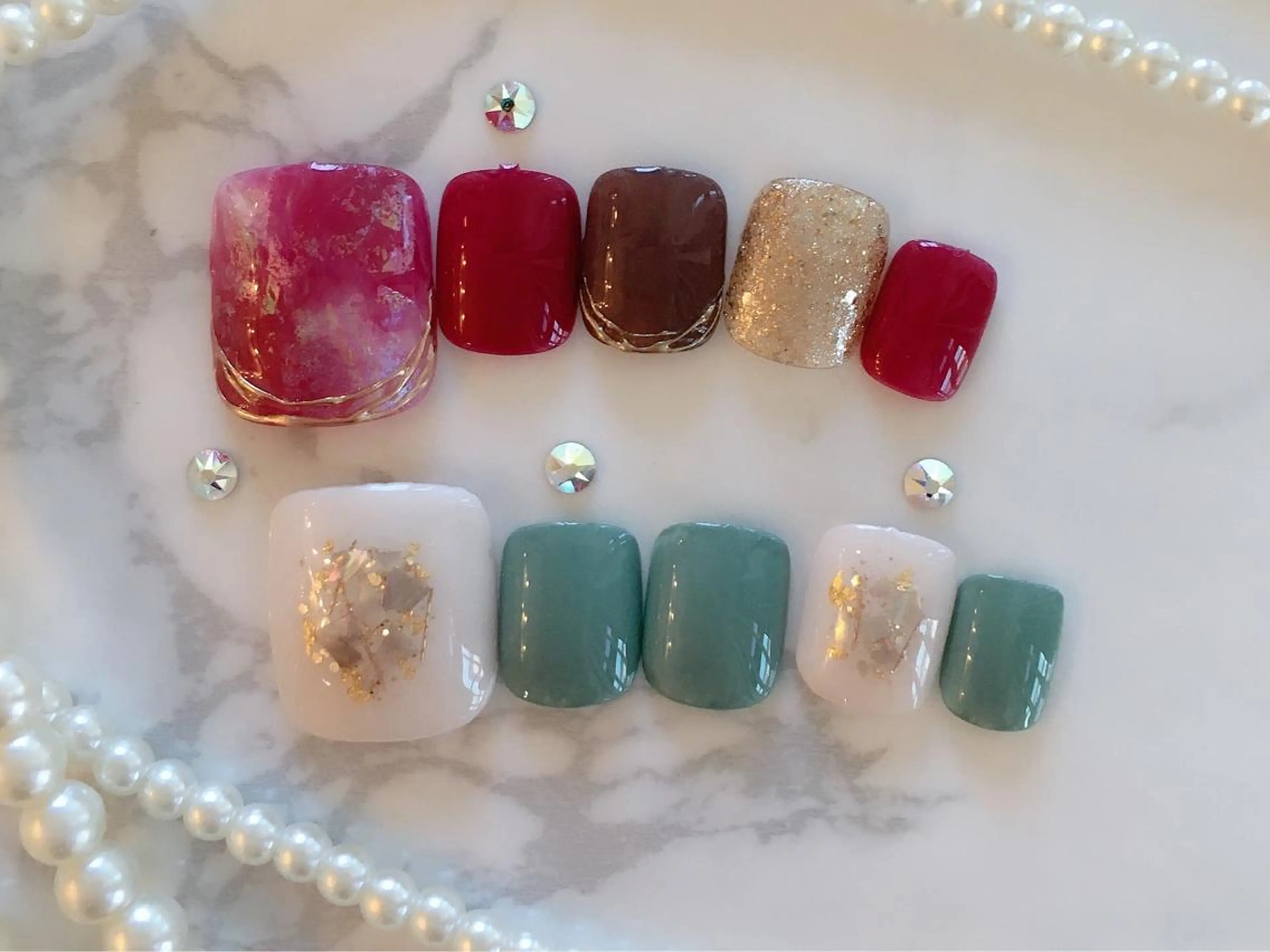 ネイル アートネイル フットネイル シンプルネイル HALU ハルのネイルデザイン