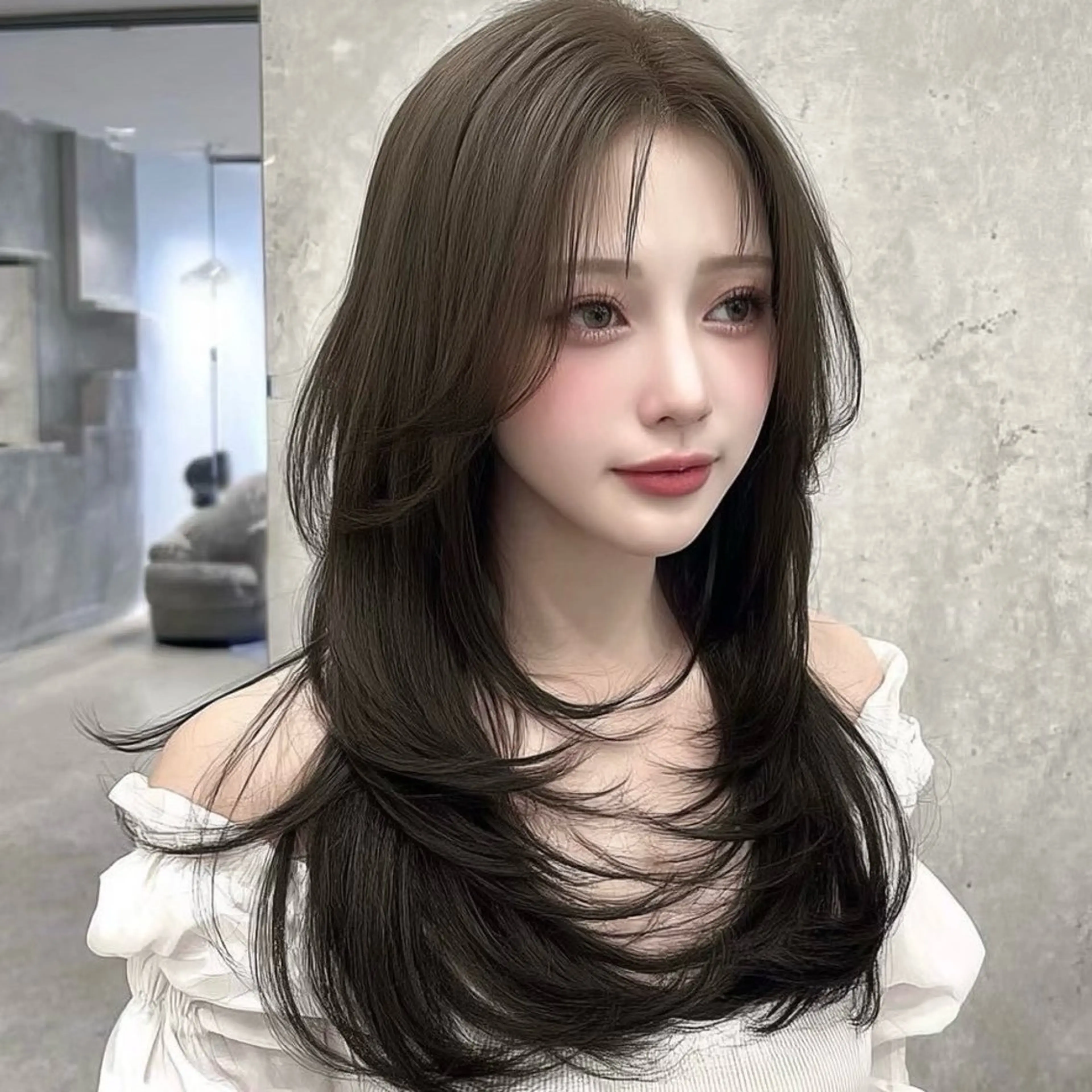 ロング 髪質改善 韓国風ヘア トリートメント hina/艶カラー/ 縮毛矯正/梅田のヘアスタイル