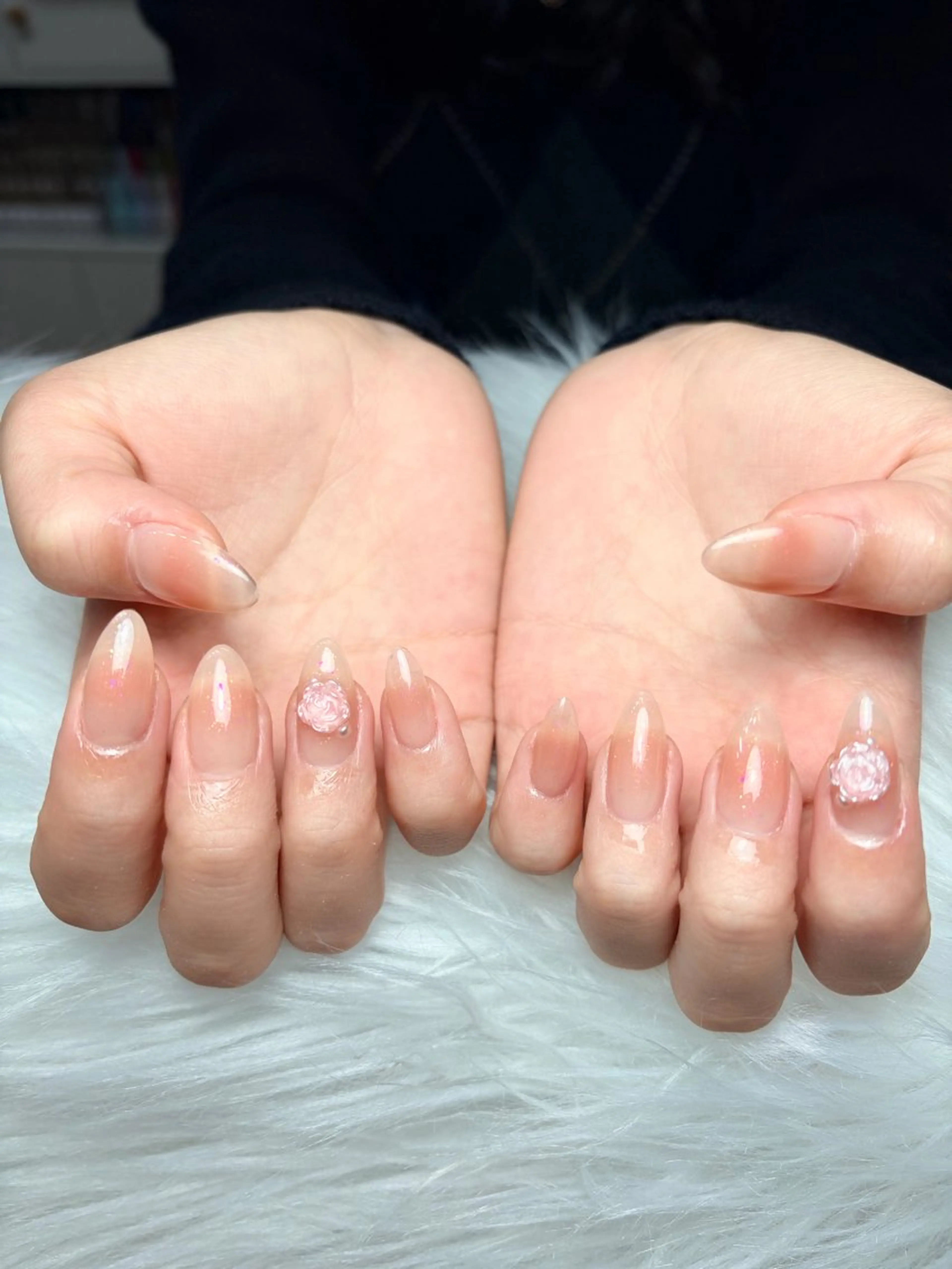 ネイル アートネイル 長さ出し ジェルネイル マグネットネイル ニュアンスネイル ハンドネイル Cloudy Chan Nailのネイルデザイン