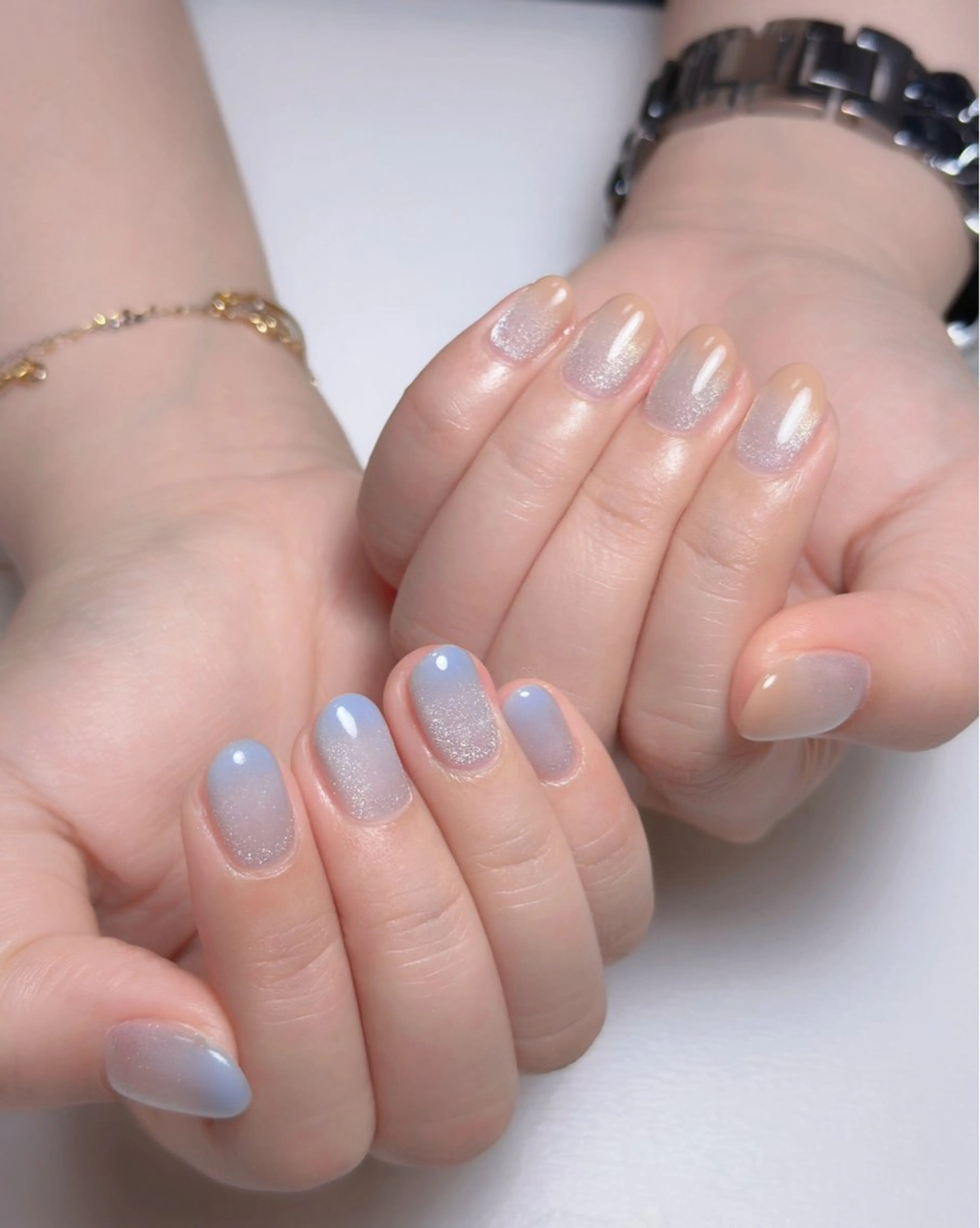 💓ジェルオフ無料💓マグネットカラグラデーション·ストーン10個サービスの写真