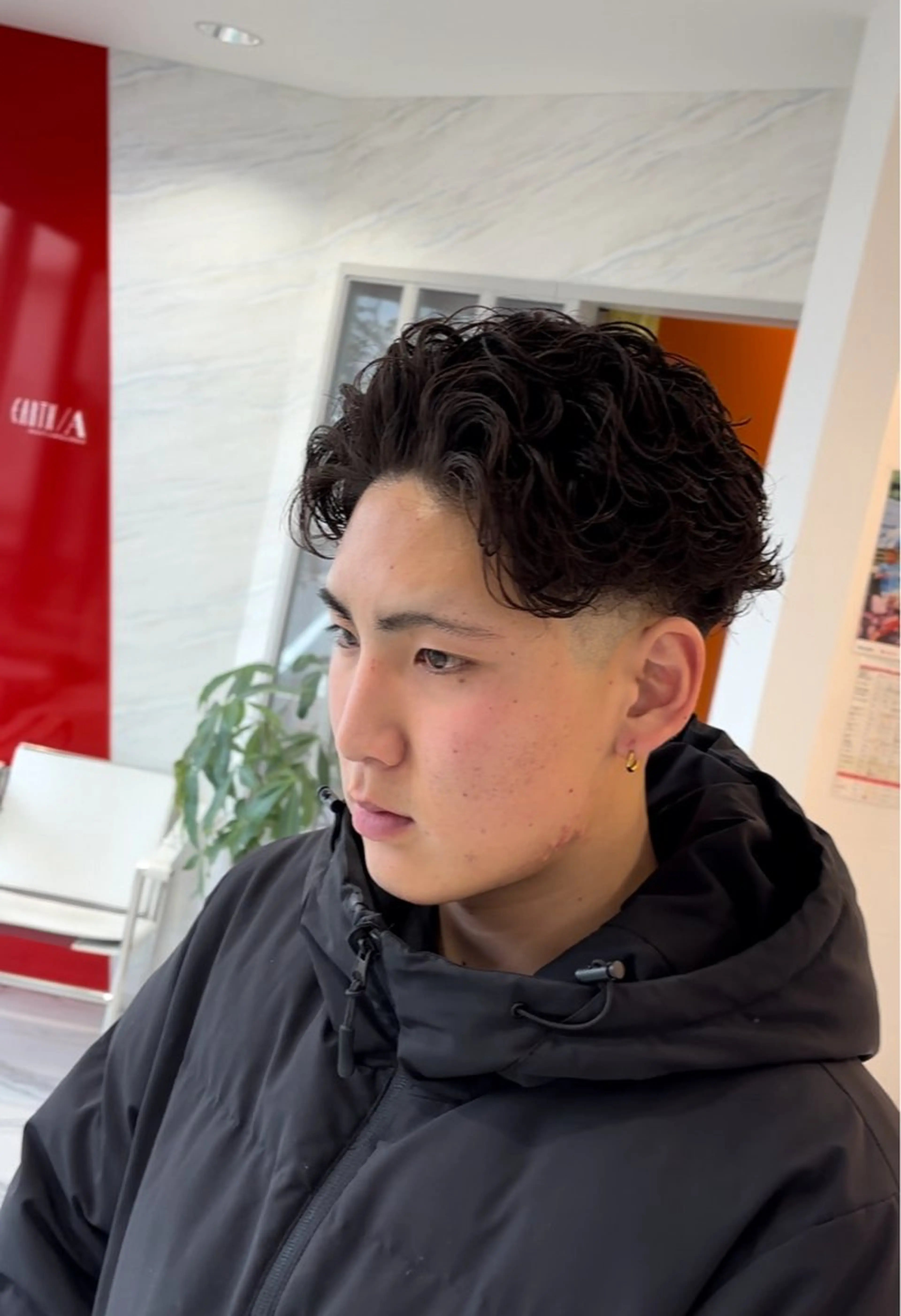 ショート パーマ メンズ 米谷 理玖のヘアスタイル