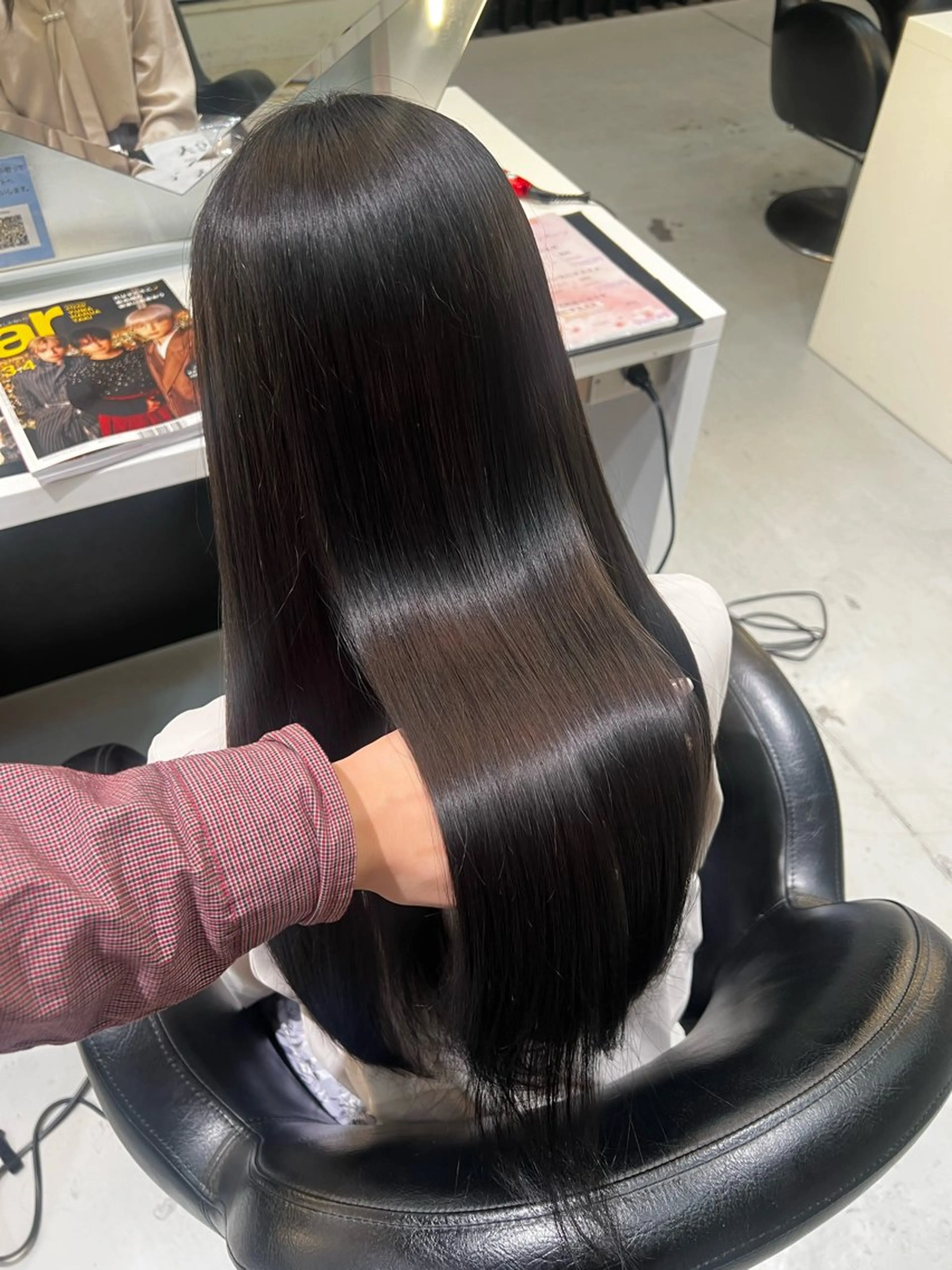 ロング 韓国風顔まわり/ベー ジュ/マツエク♡美咲のヘアスタイル