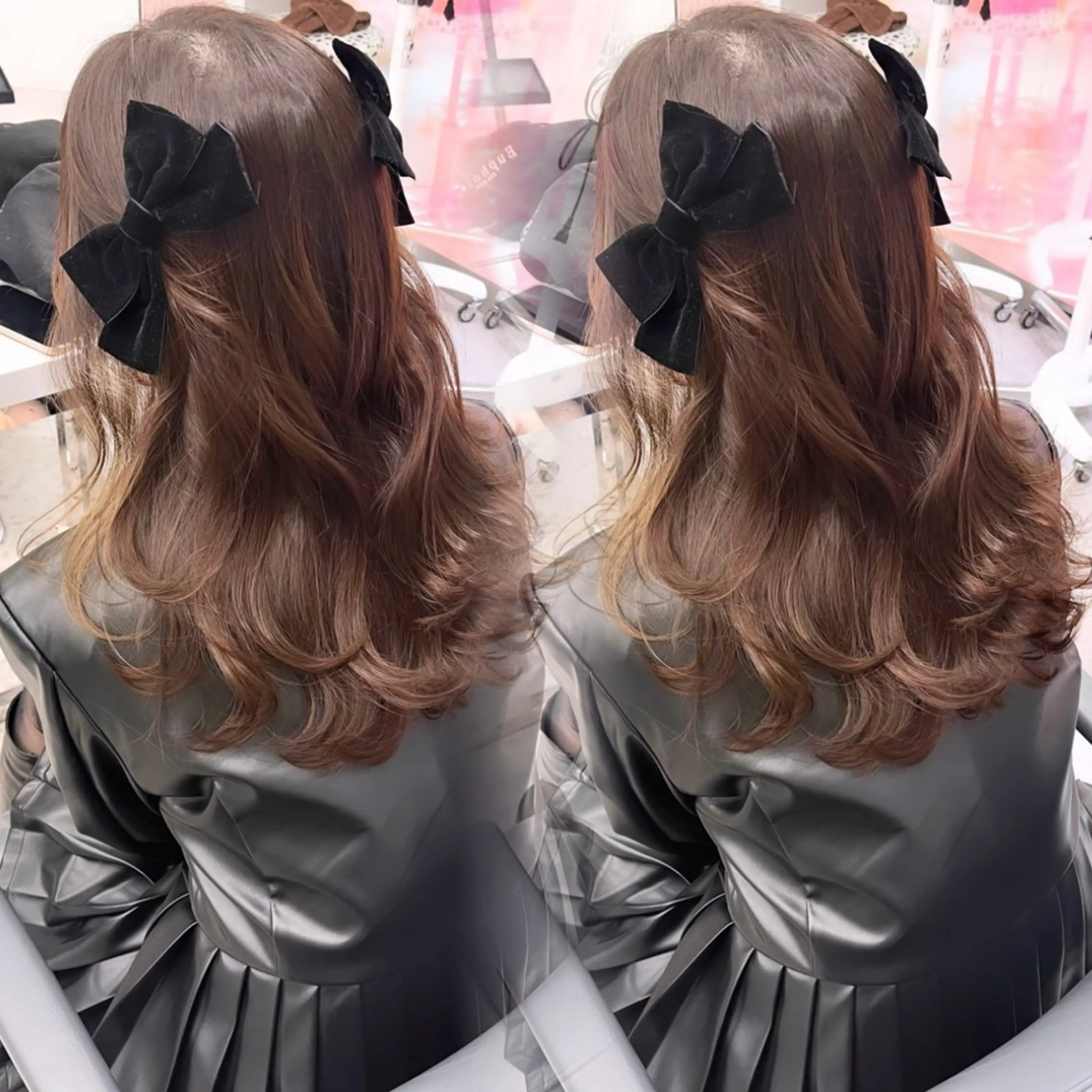 【お得menu🎀】ケア艶カラー＋高保湿2stepトリートメント🤍コテ巻き仕上げ🤍※ロング料金無し✨の写真