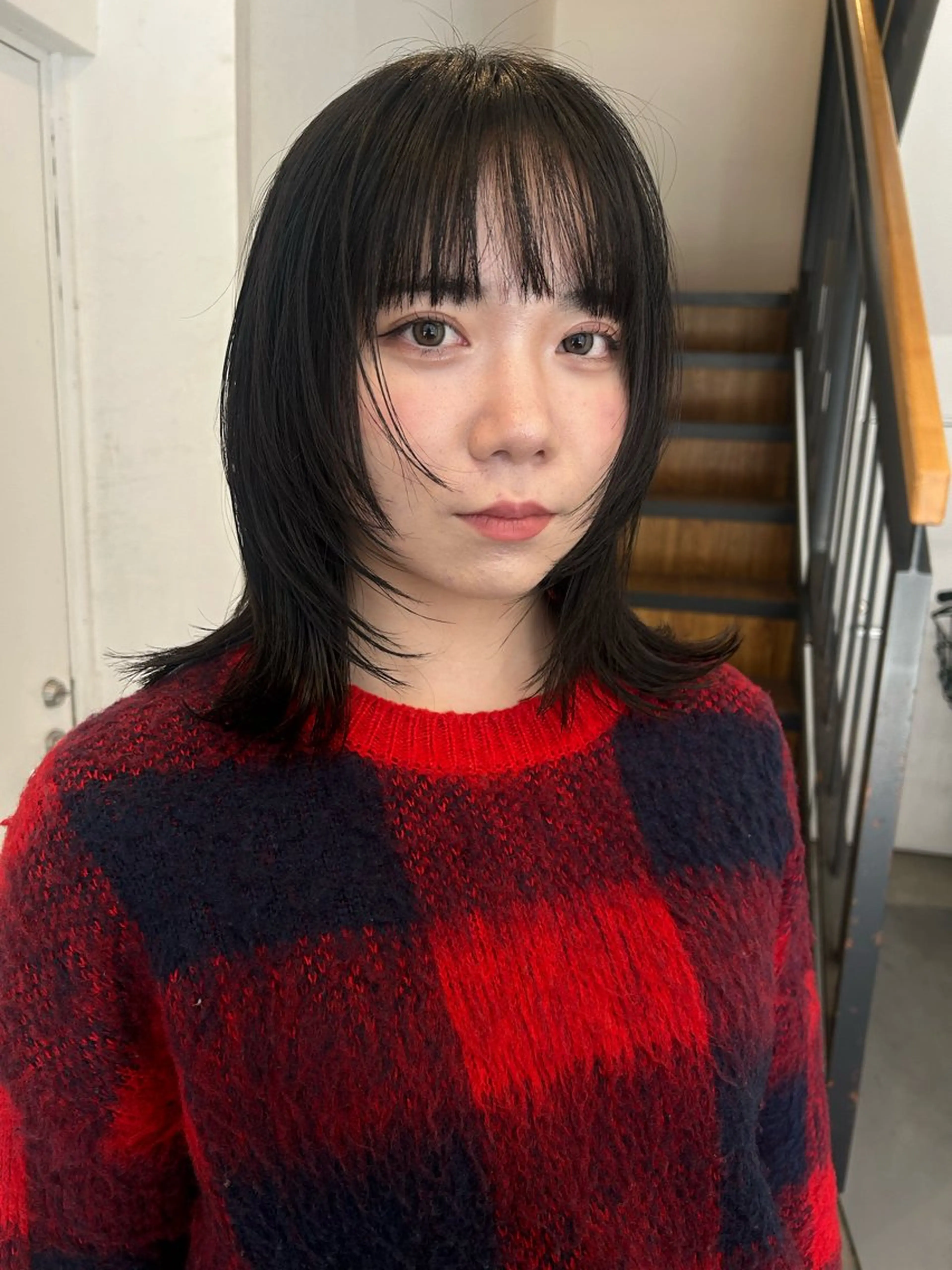 ミディアム カット hen所属・心斎橋/レイヤー/ ブリーチ/モエのヘアスタイル