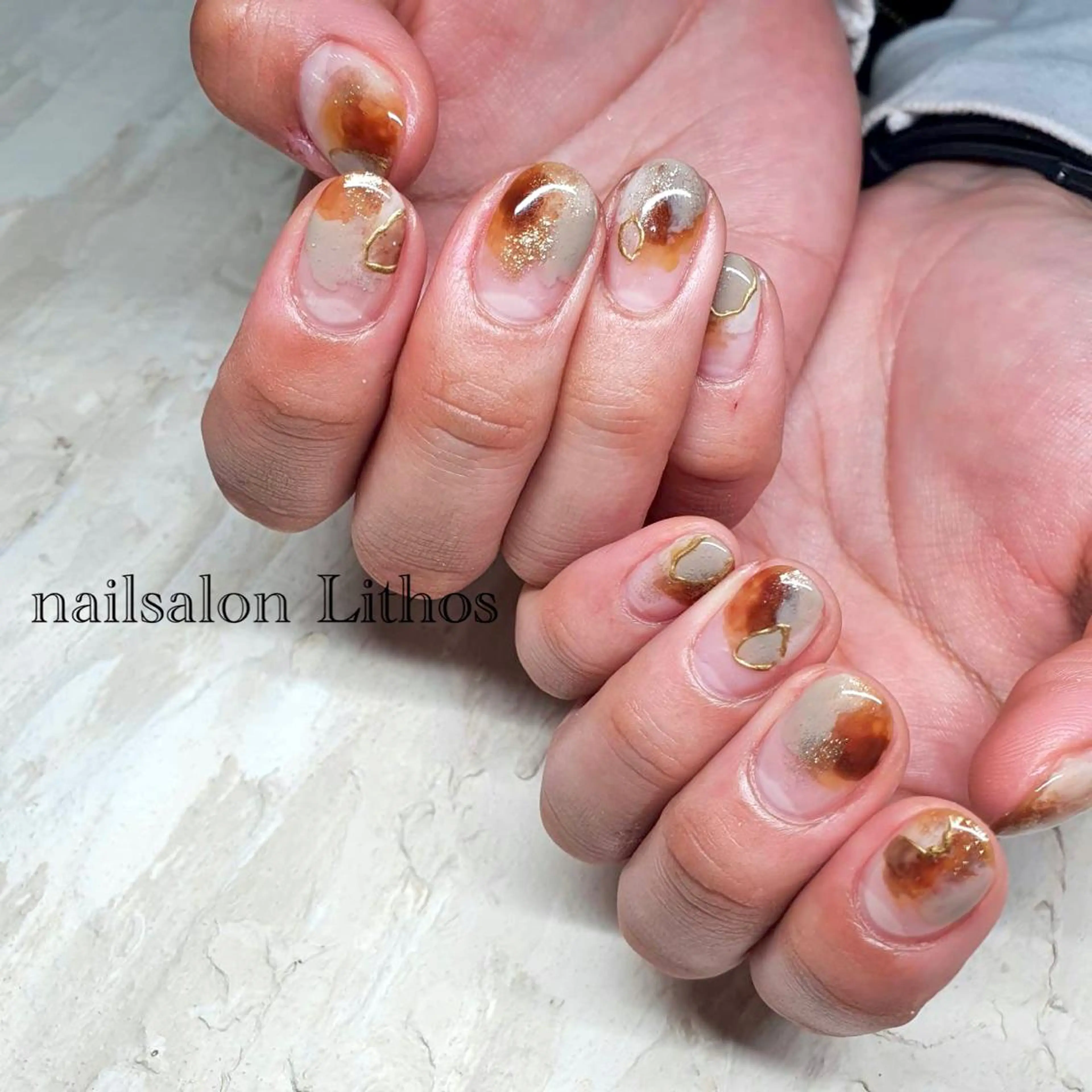 ネイル ニュアンスネイル ハンドネイル nailsalon Lithos所属・nailsalon Recontreのネイルデザイン