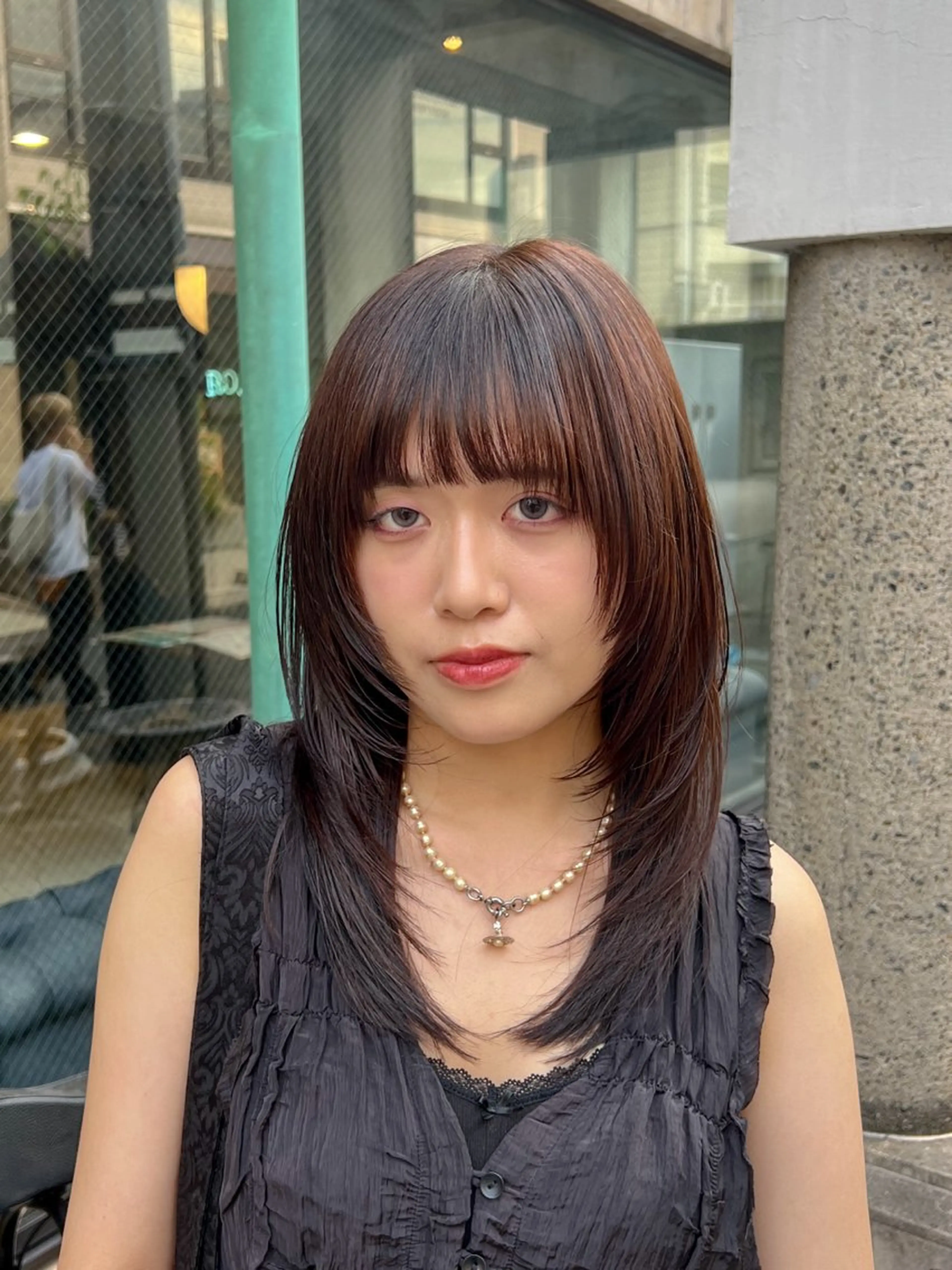 セミロング カラー ヘアアレンジ アッシュ アッシュブラウン ブラウンカラー 透明感カラー グレージュ カット ヘアカラー トリートメント 透明感/艶髪矯正 🪐takushiのヘアスタイル