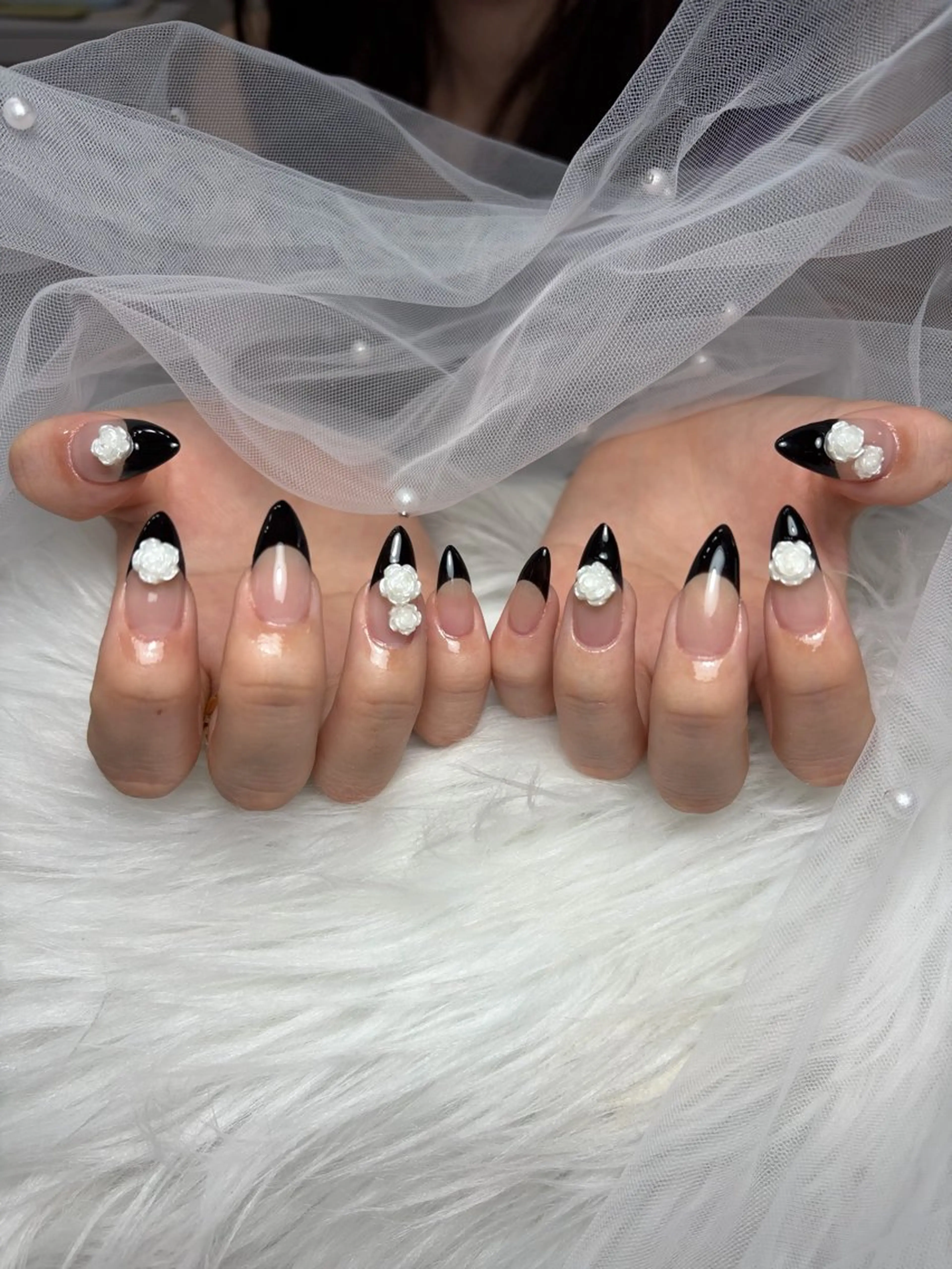 ネイル アートネイル 長さ出し ジェルネイル マグネットネイル ニュアンスネイル ハンドネイル Cloudy Chan Nailのネイルデザイン