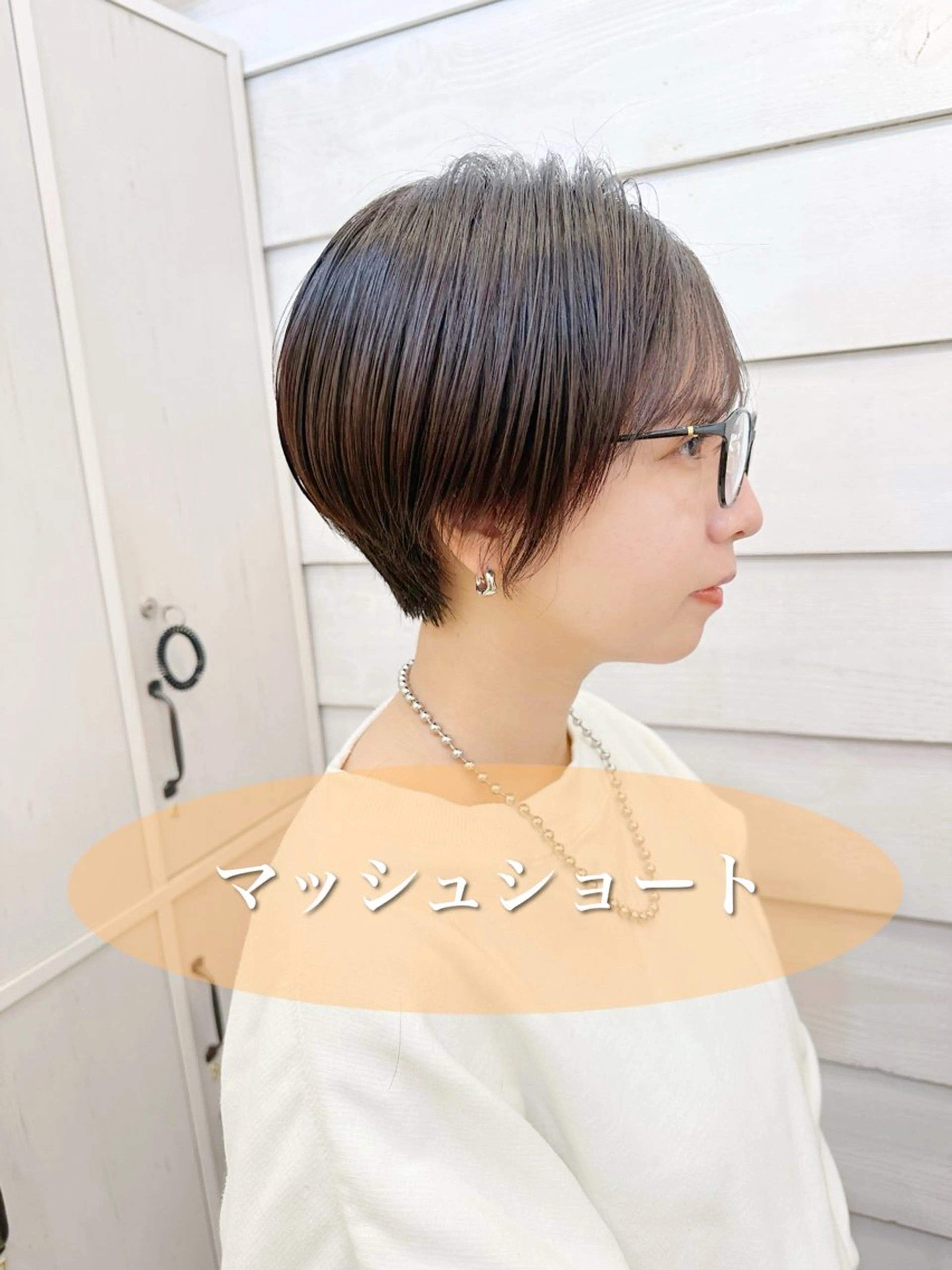 ショート ショートボブ ハンサムショート ボブ くせ毛 ショートヘア カット newline銀座所属・銀座ショート/ 大人ショート/金子涼のヘアスタイル