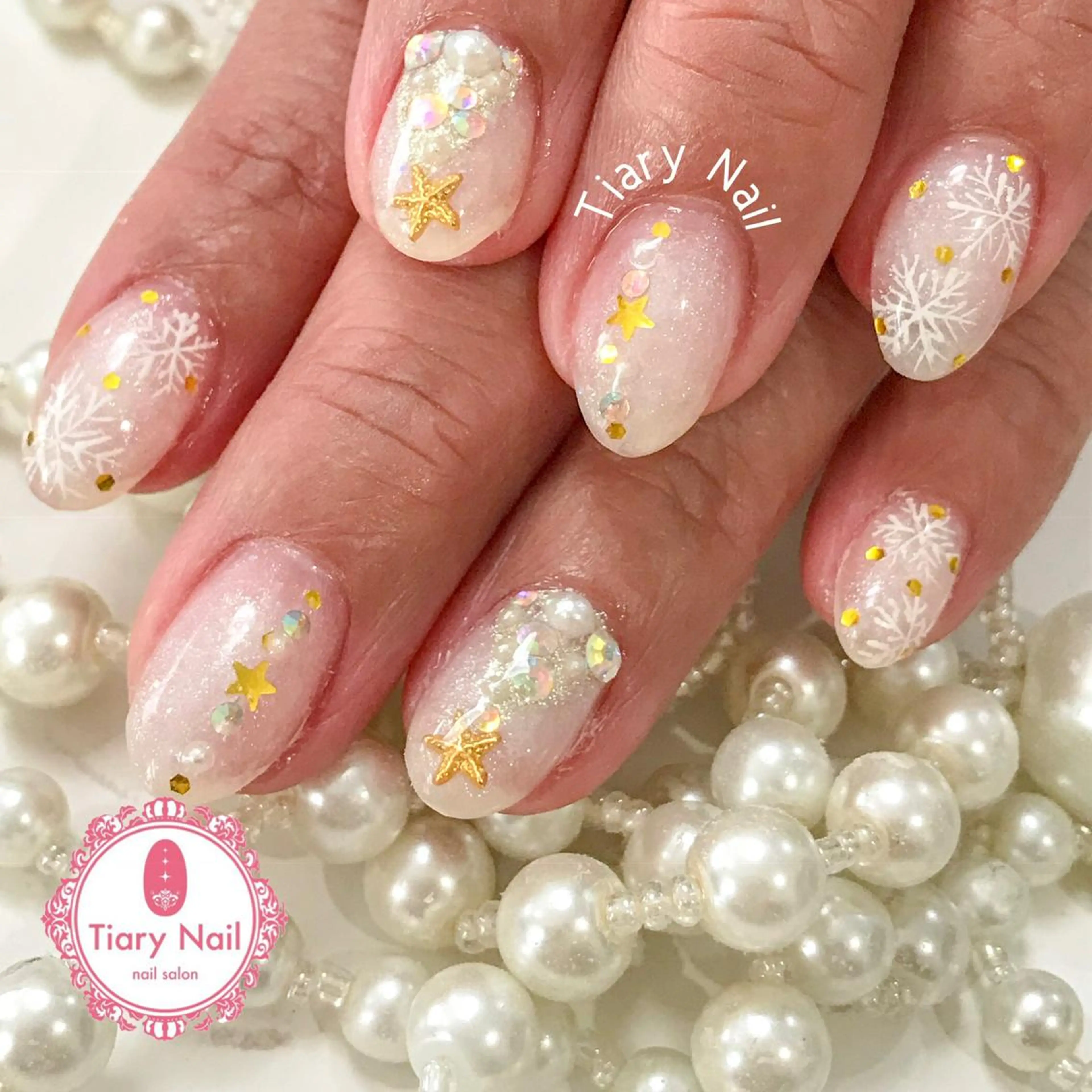 ネイル ハンドネイル 💗🪽Tiary Nail🪽💗のネイルデザイン