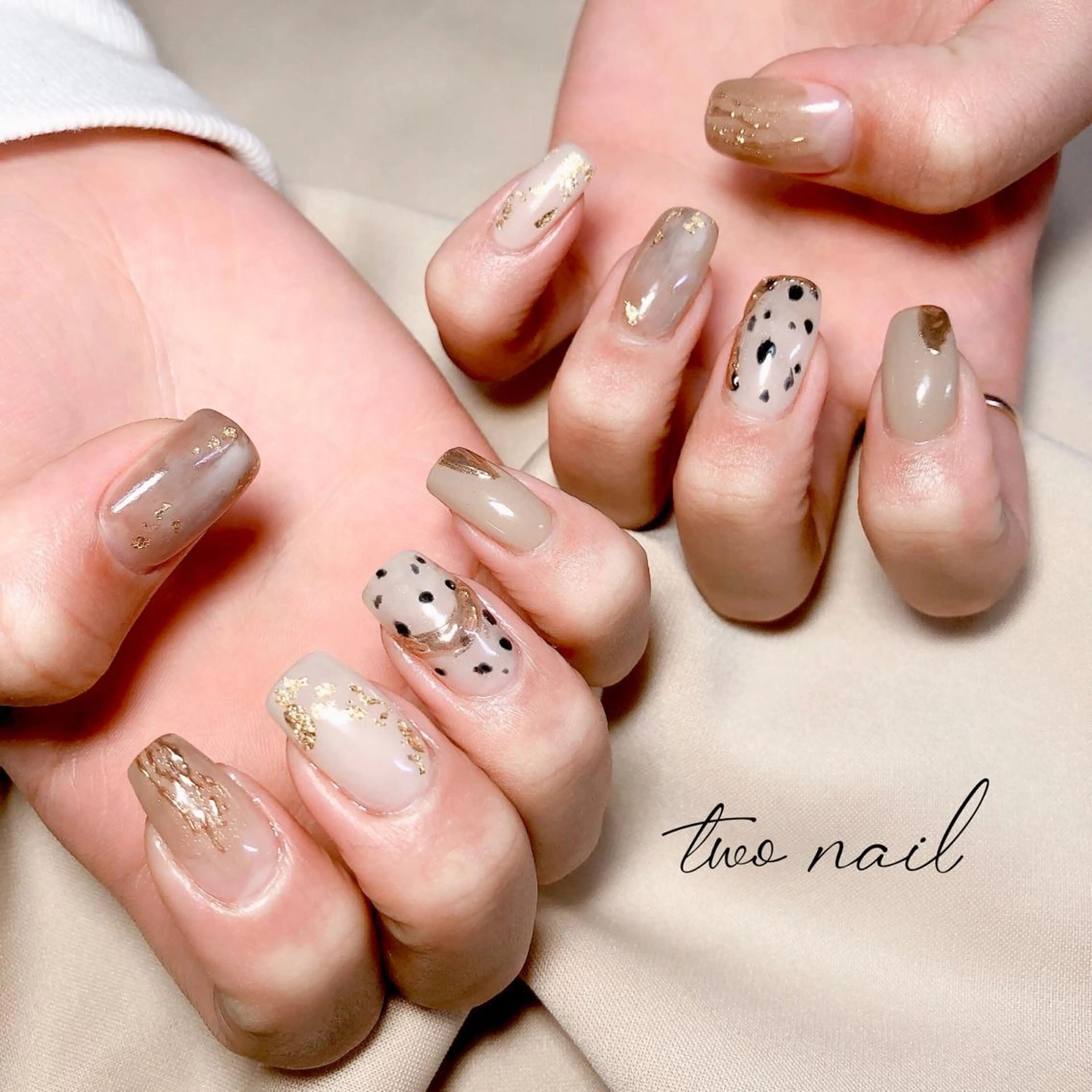 ネイル アートネイル フットネイル ハート ニュアンスネイル ホワイト two nailのネイルデザイン