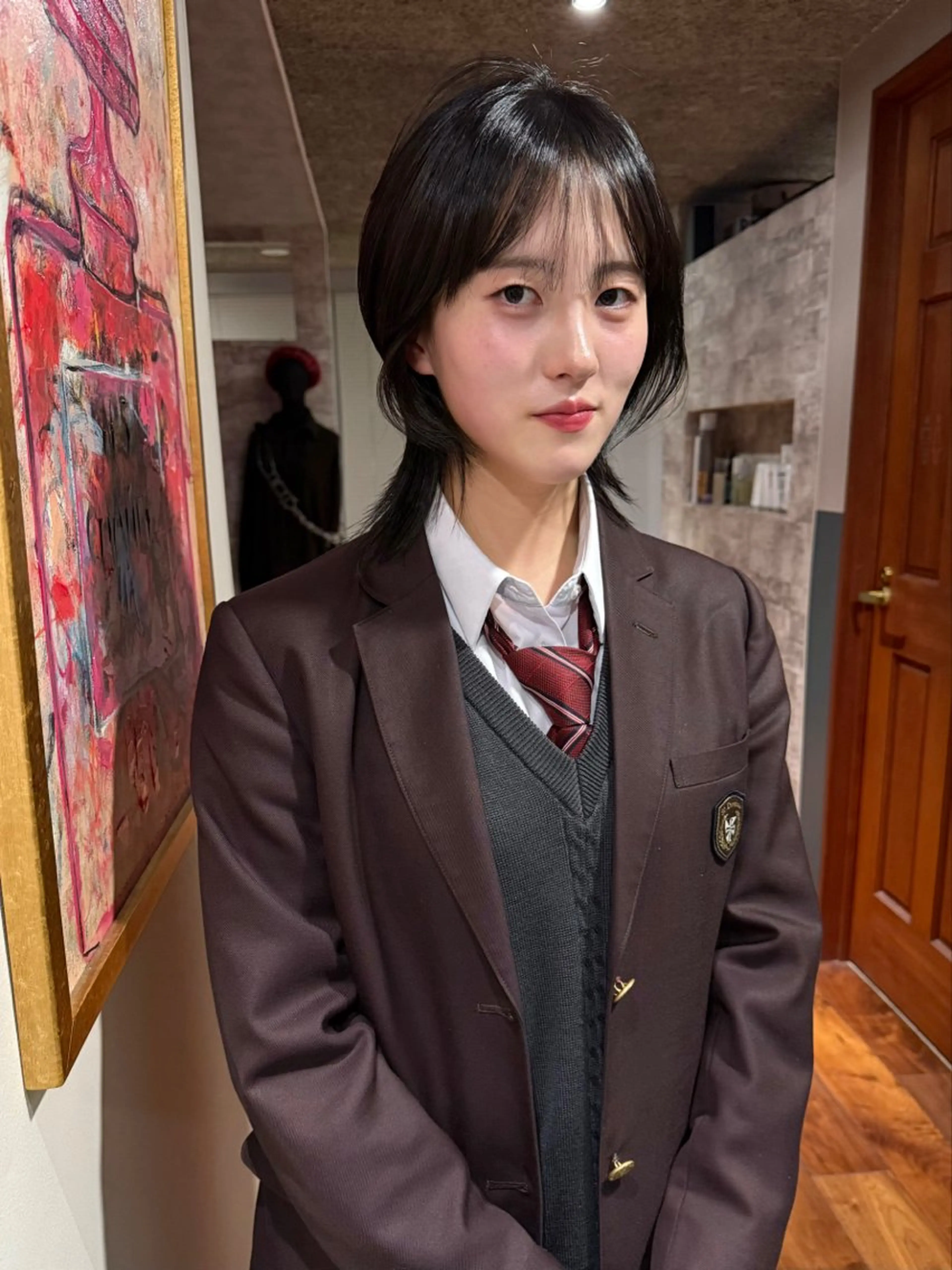 ショート カラー 卒業式のヘアスタイル カット トリートメント mai / linoah˚✧のヘアスタイル