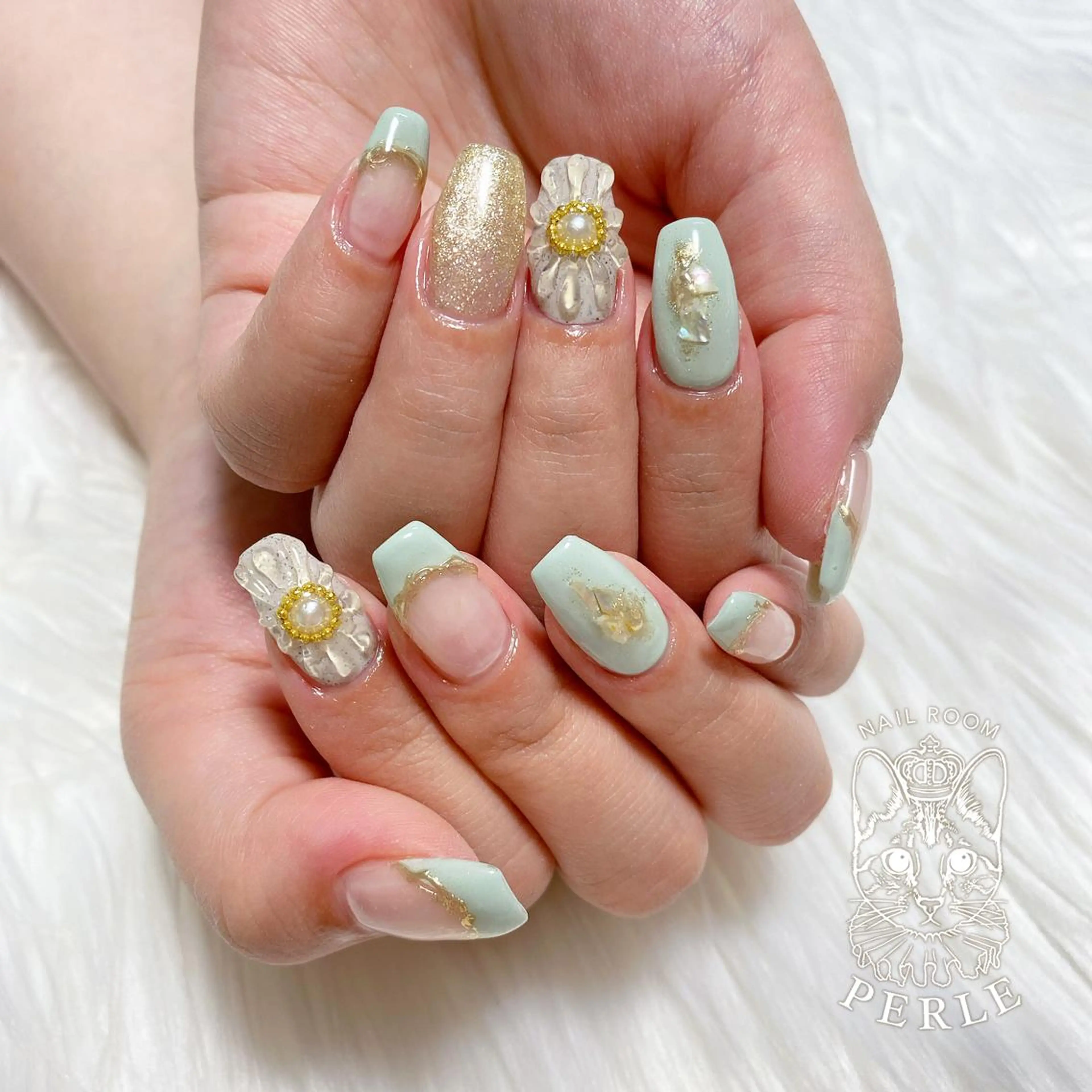 ネイル ハンドネイル nail room Perleのネイルデザイン