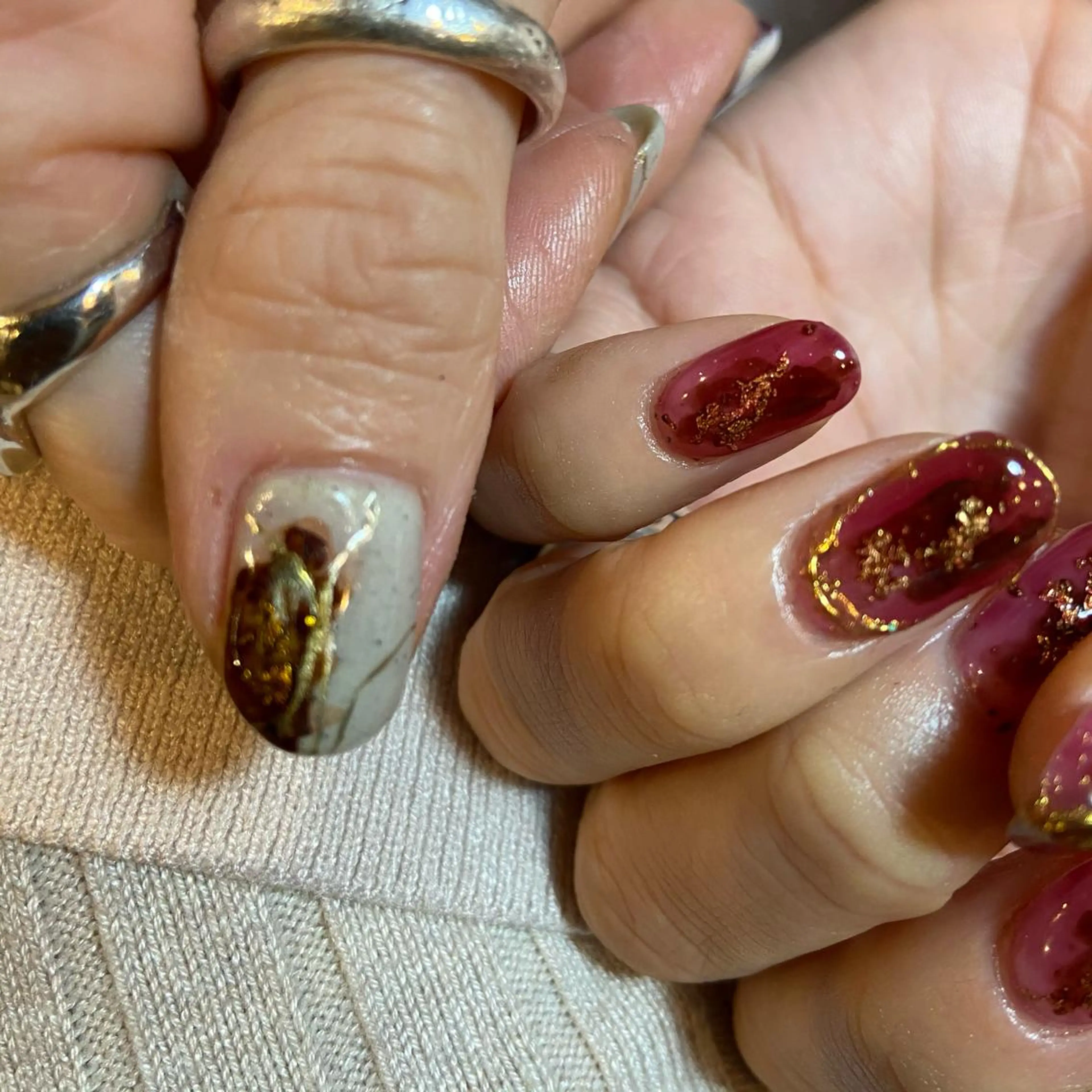 ネイル アートネイル ミラーネイル ニュアンスネイル . unffのネイルデザイン