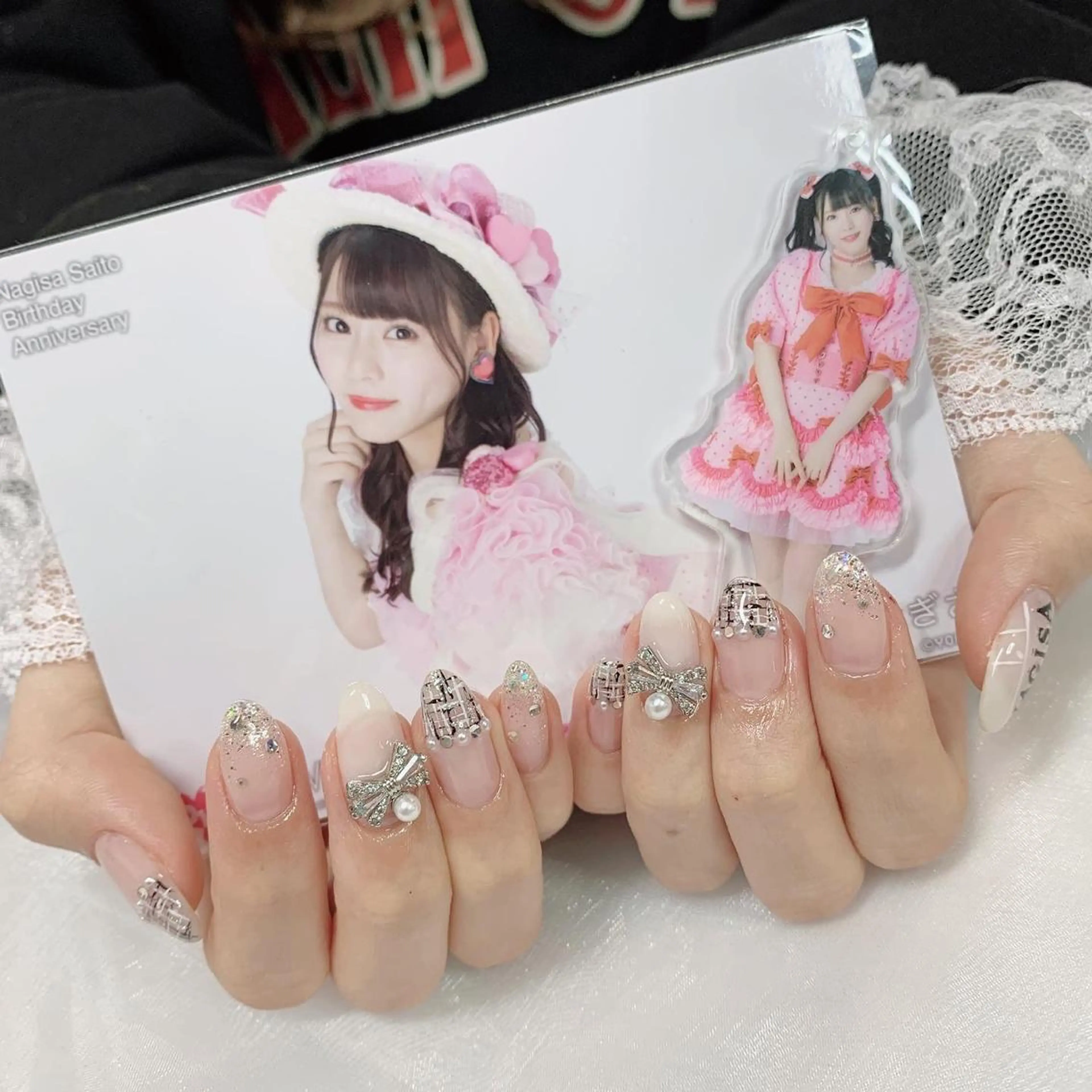 ネイル リボン ハンドネイル La neige* yuki 🥯🍑のネイルデザイン