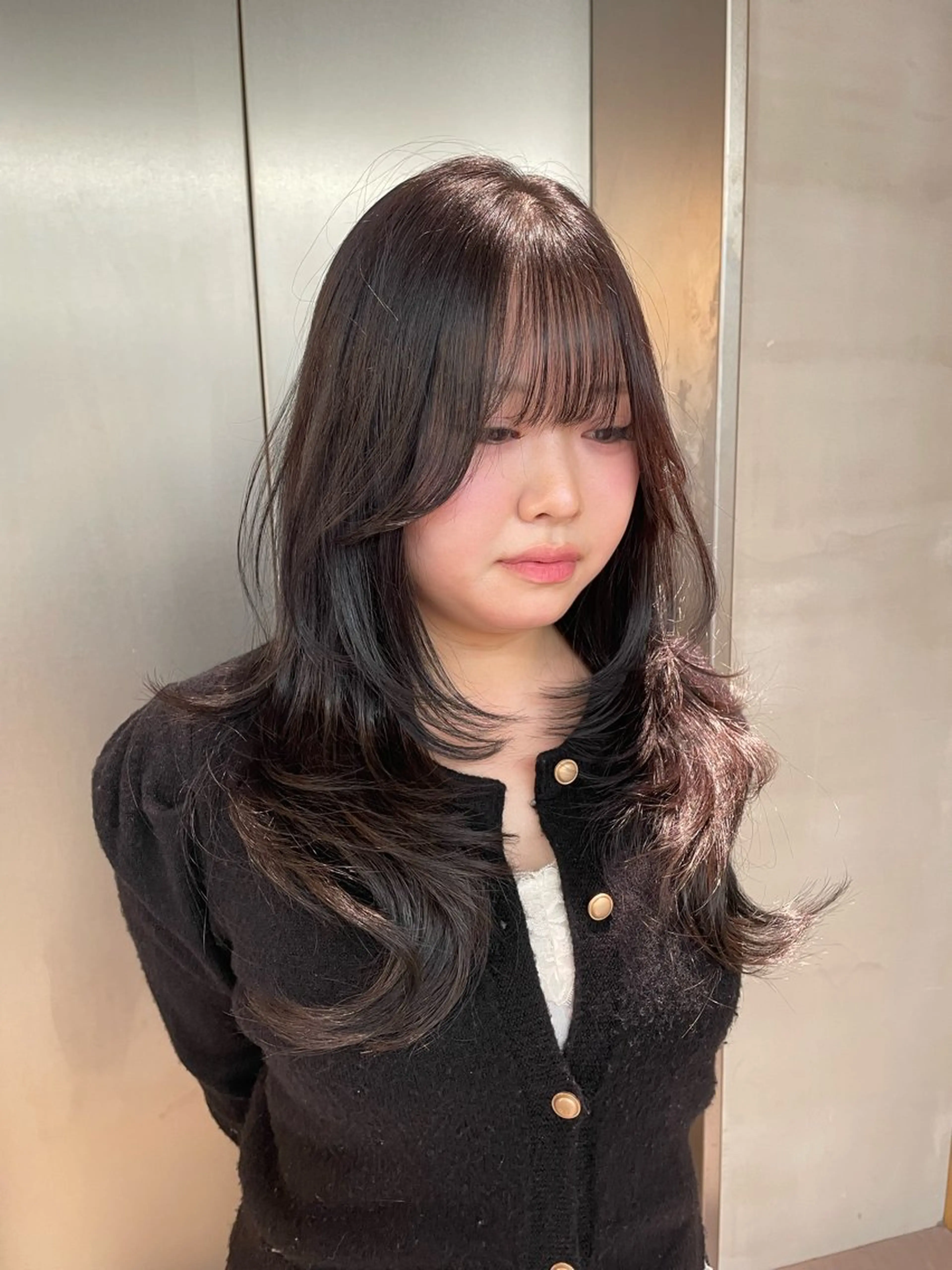 ロング カラー ヘアカラー トリートメント ヘアセット 韓国ヘア/レイヤー Londエレンのヘアスタイル