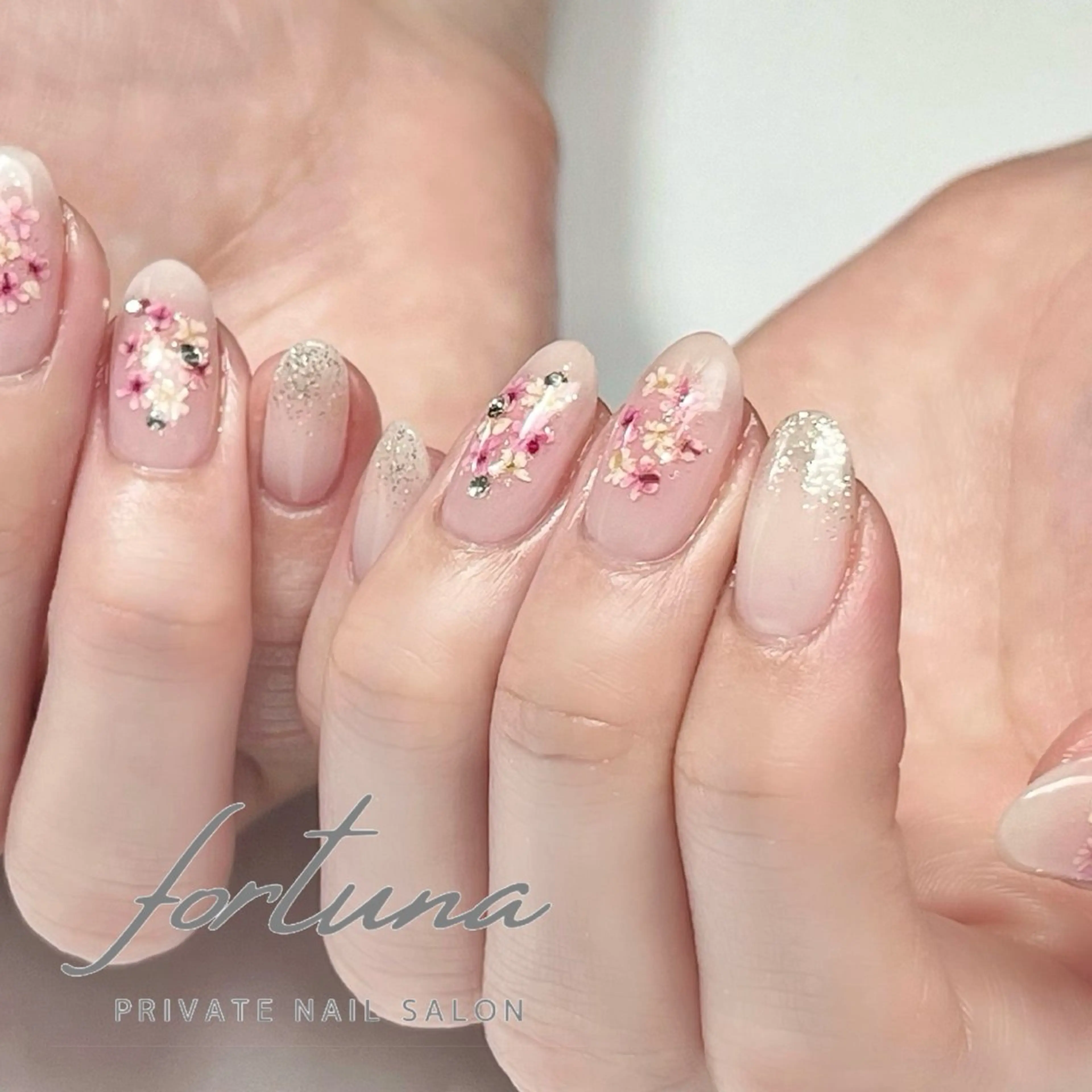 ネイル チークネイル 春ネイル ハンドネイル fortuna 武藤裕美のネイルデザイン