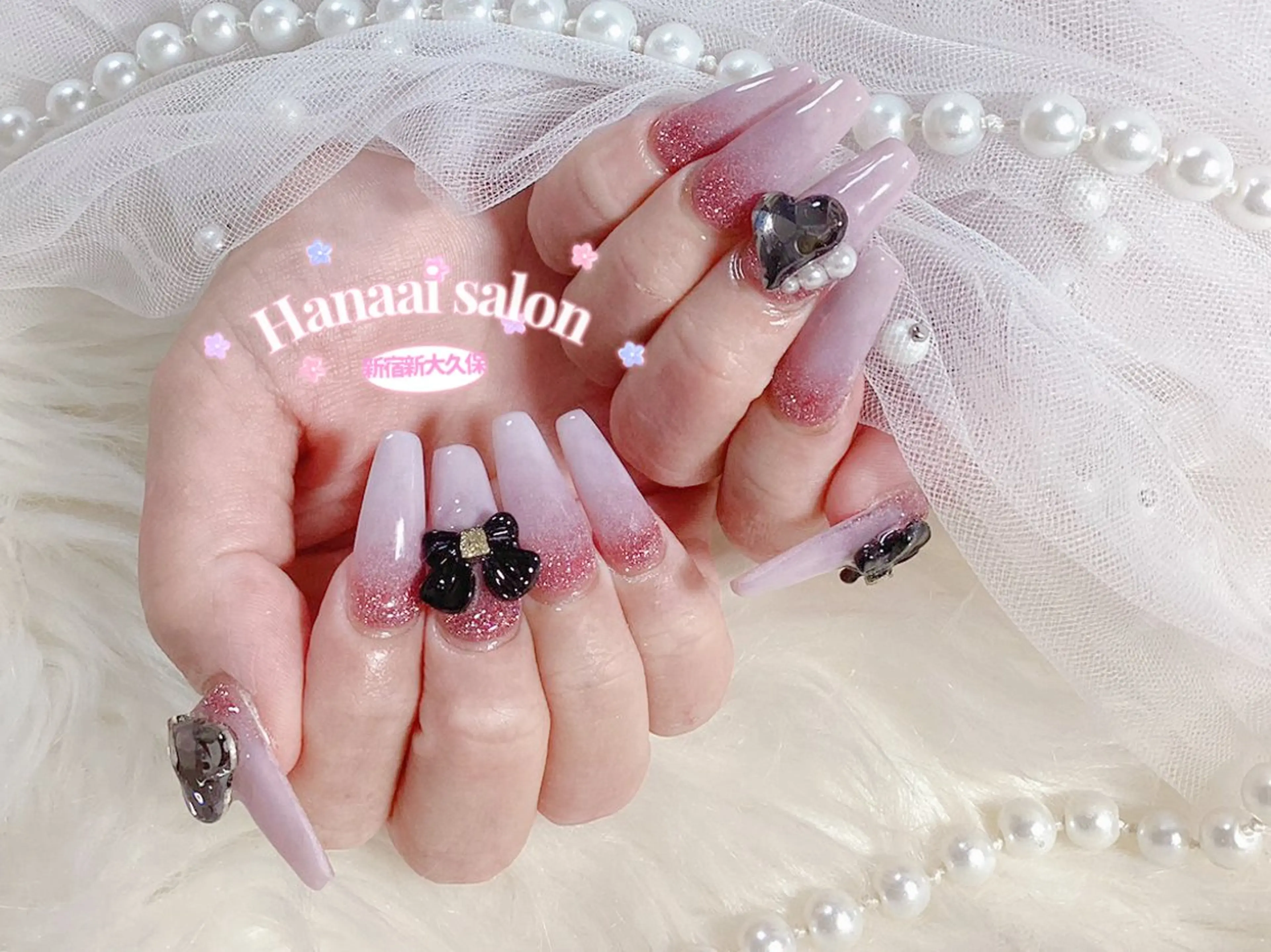 セミロング ハンドネイル Hanaai Salon新宿店のネイルデザイン