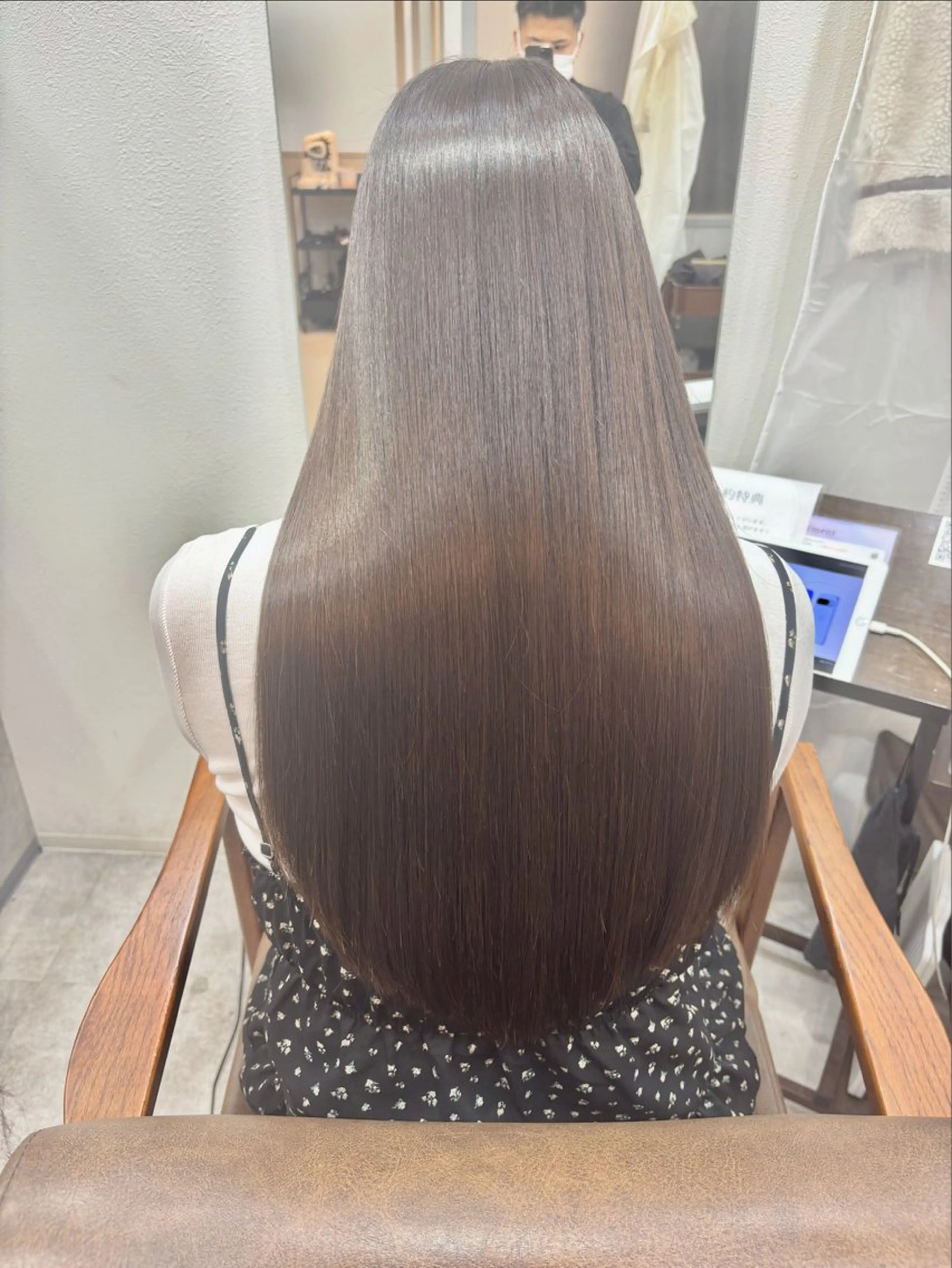 ロング カット 縮毛矯正 トリートメント 久保田康雅　辻堂 髪質改善×縮毛矯正のヘアスタイル