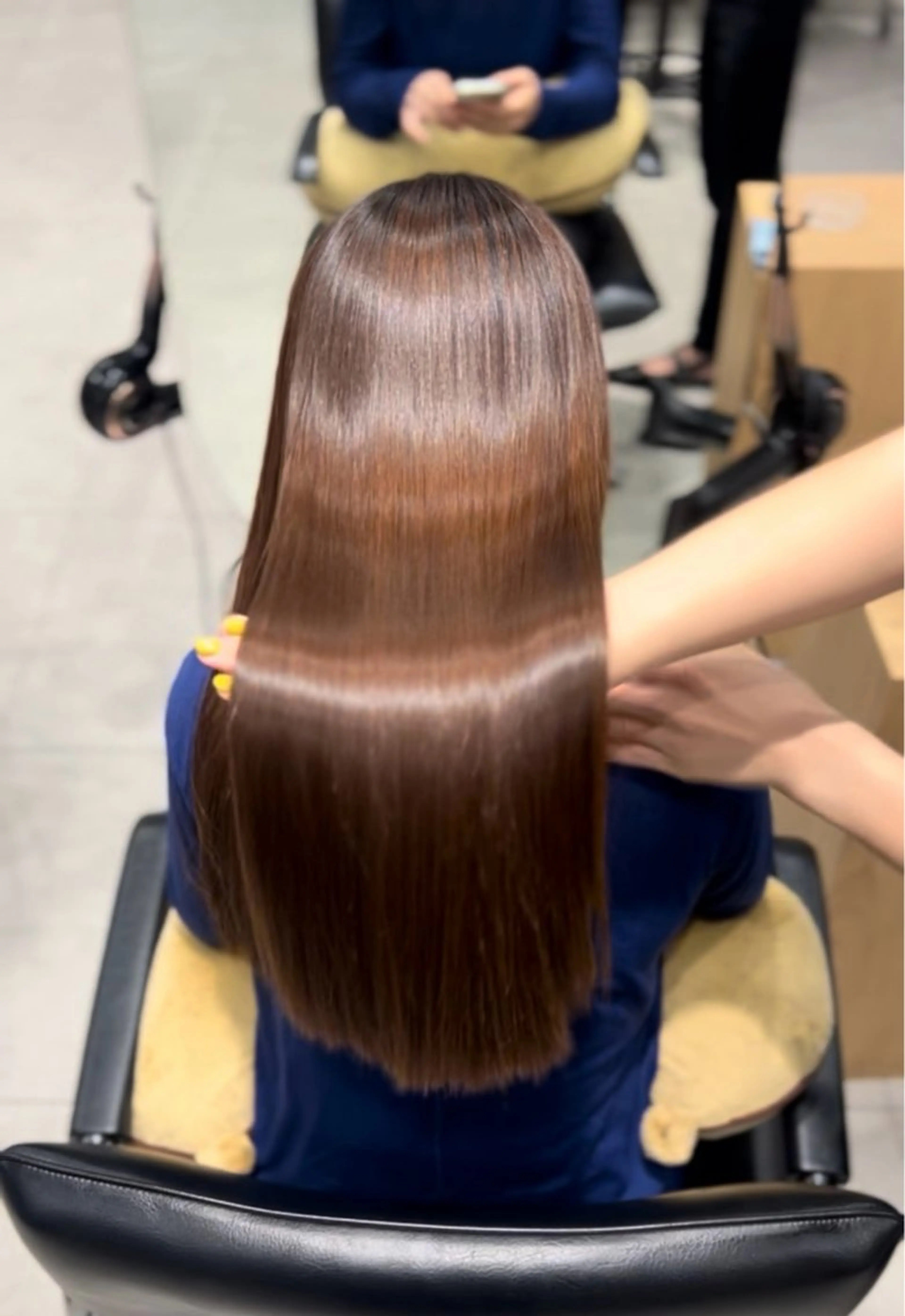 ロング 縮毛矯正 RAF TOKYO 薬院店所属・福岡【髪質改善】 艶カラー/ MIHOのヘアスタイル