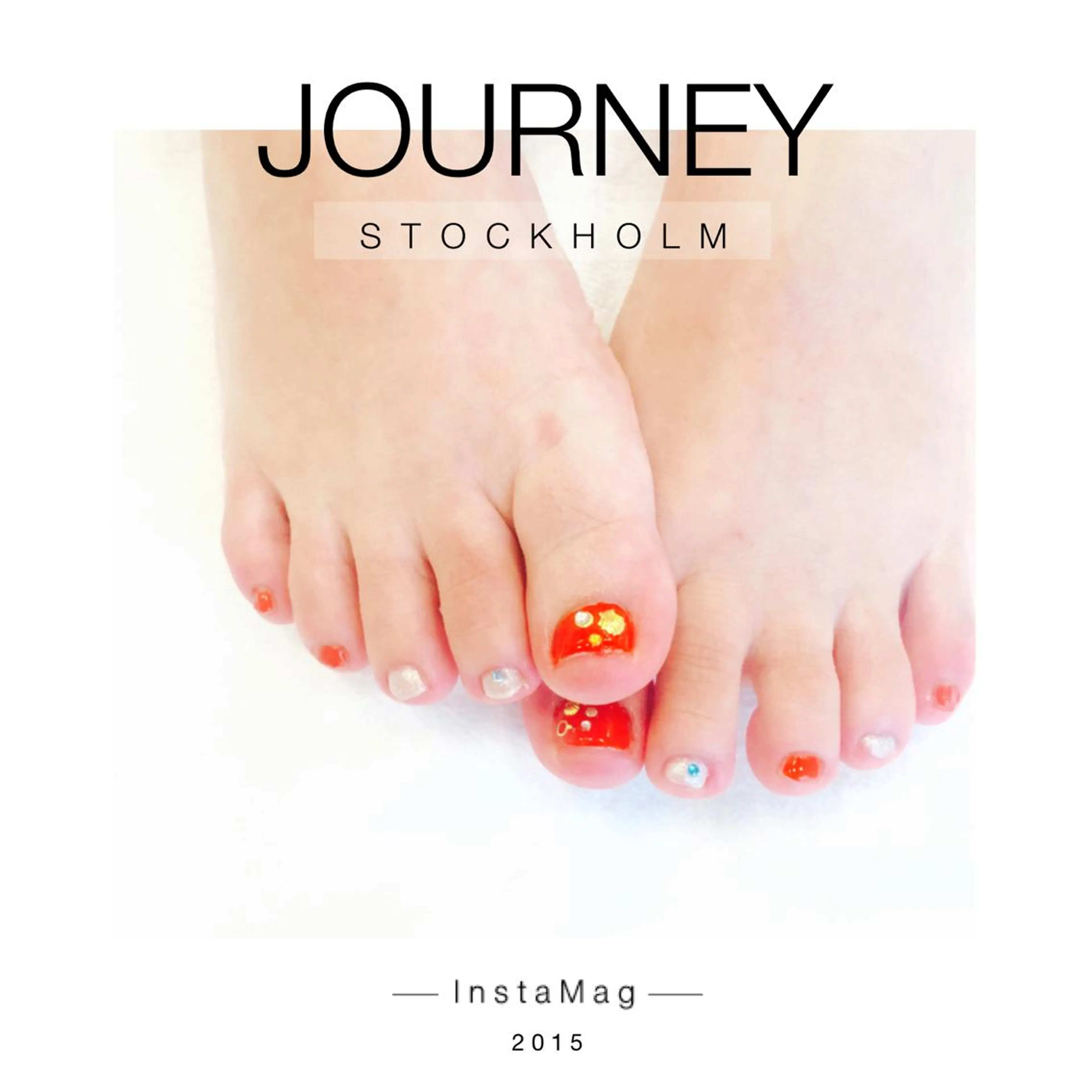 ネイル フットネイル オレンジ シルバー Ly   hair（リーヘア）所属・Lyhair🦊🎀 AKIのヘアスタイル