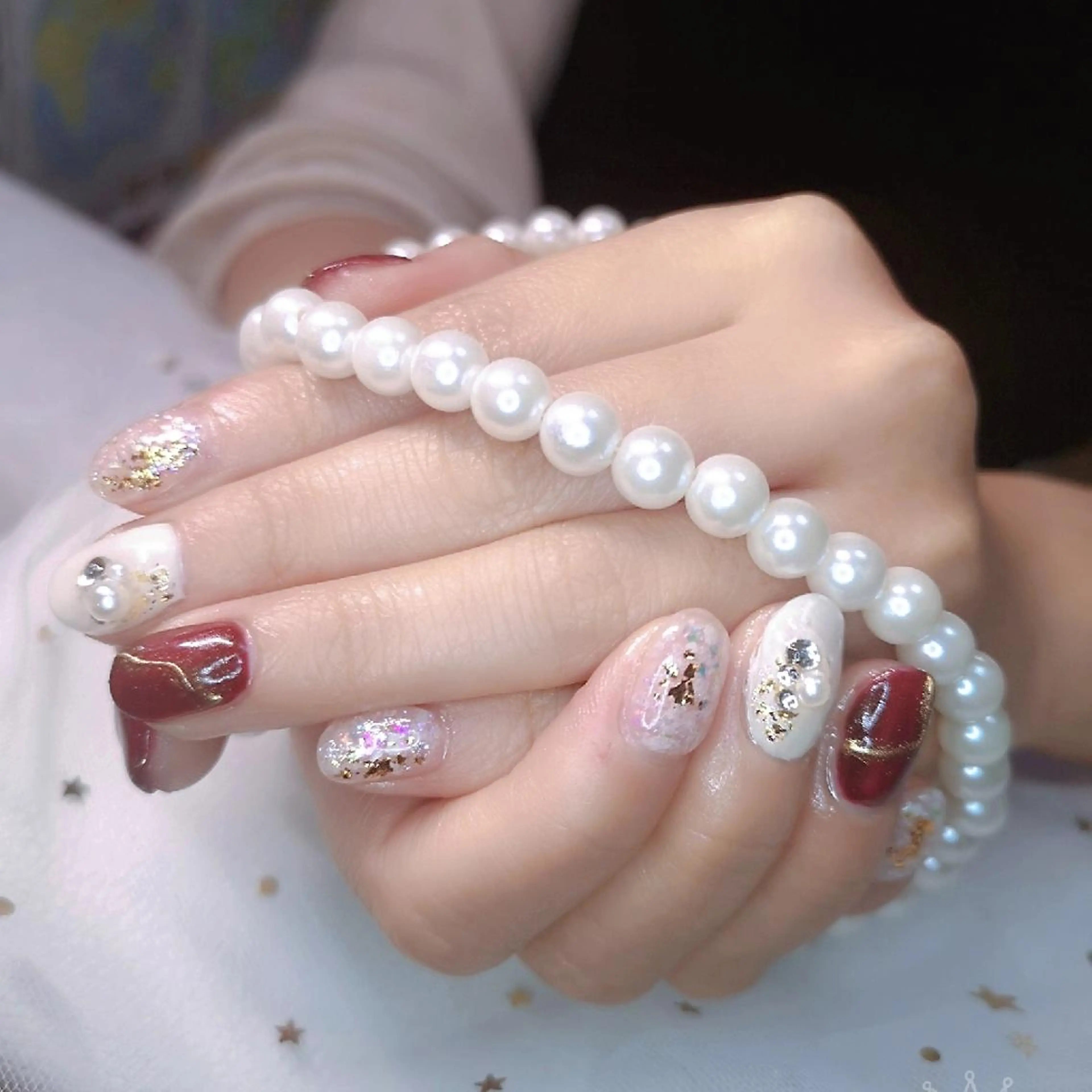 ショート ネイル ハンドネイル ネイリストゆか💅 長さだし、深爪矯正のネイルデザイン