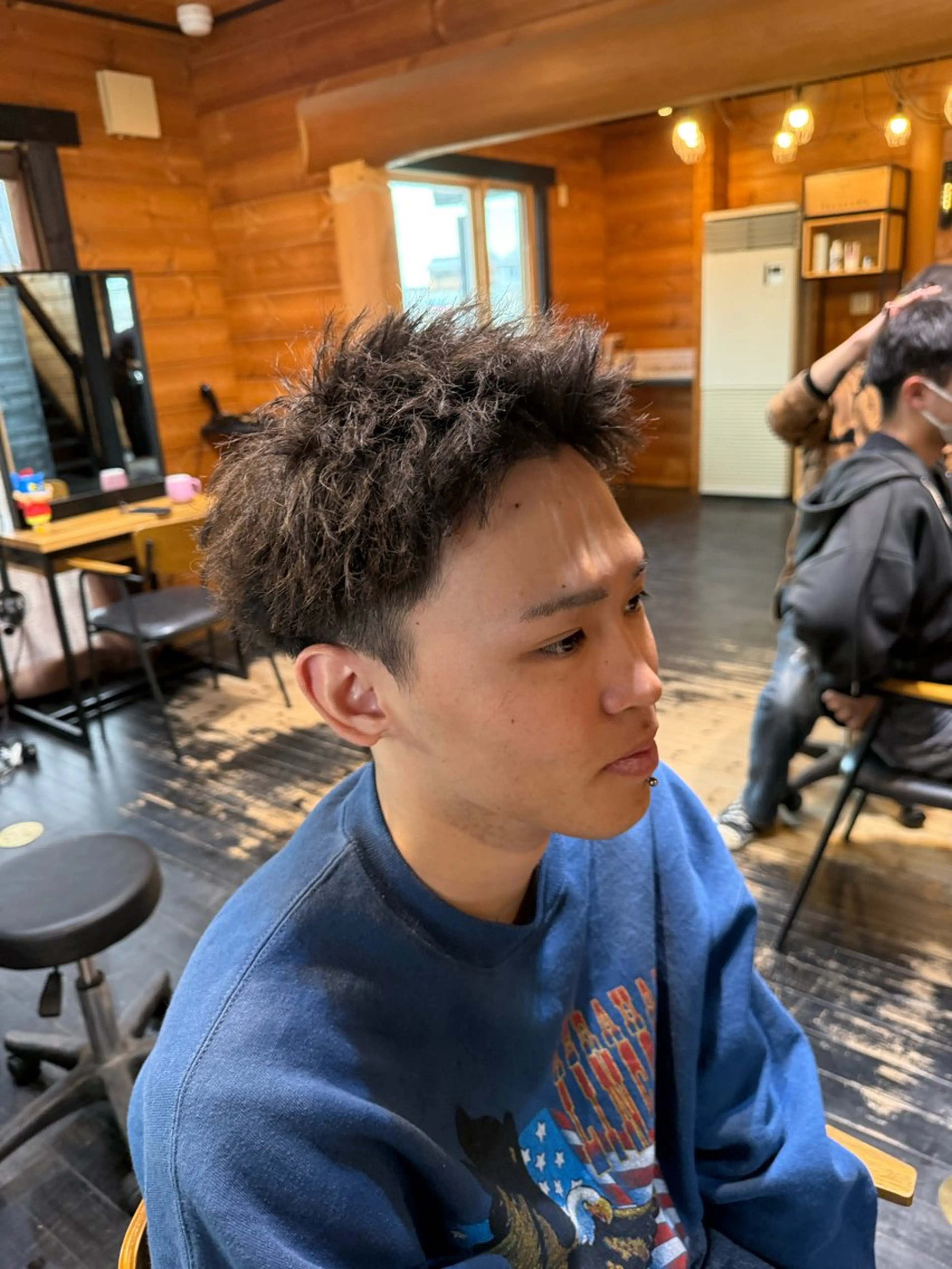 ショート メンズ メンズパーマ スパイキーショート ショートヘア Nake所属・古賀 雄大のヘアスタイル