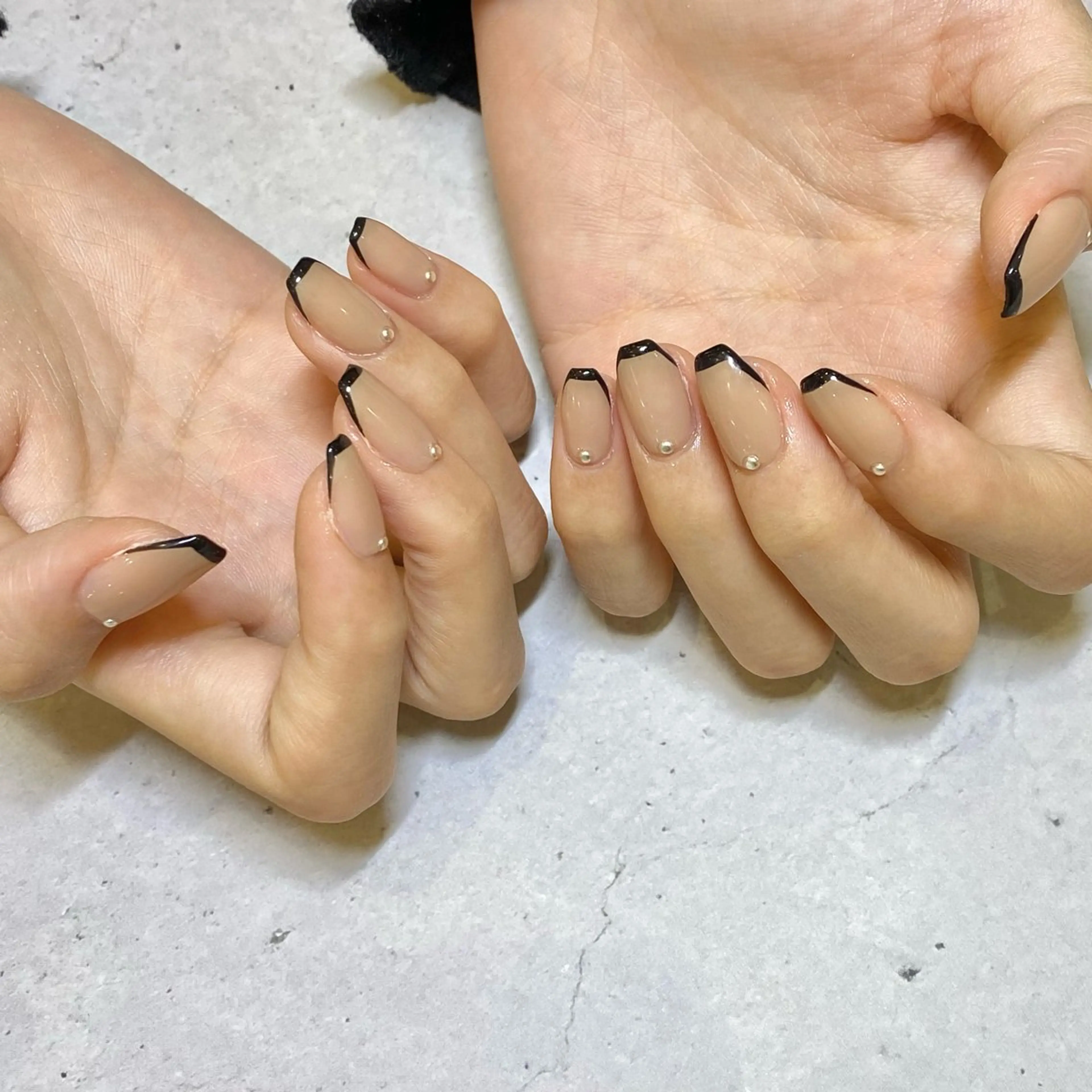 ネイル フレンチネイル スクエアネイル ハンドネイル nailst 高橋のネイルデザイン