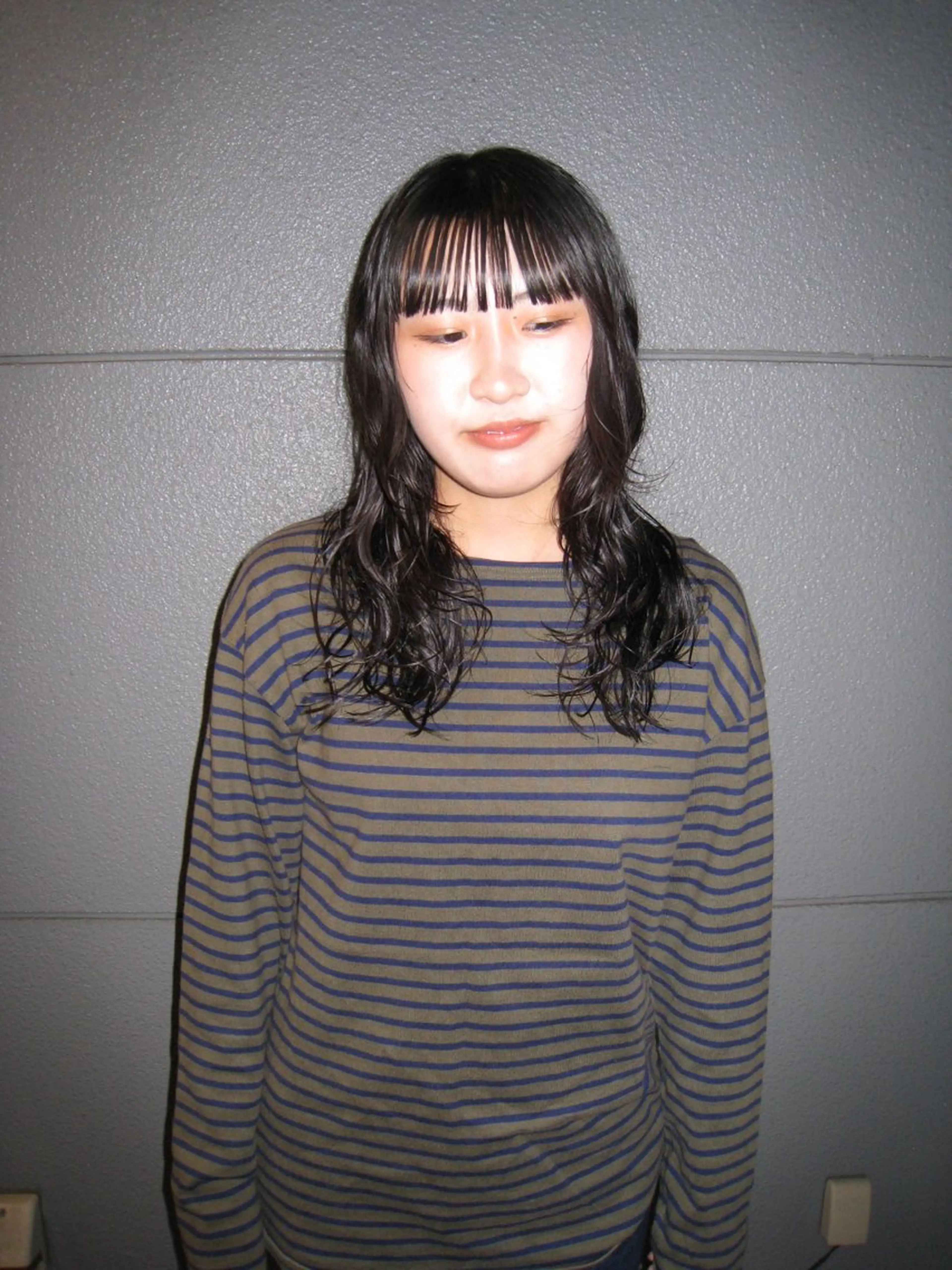 ロング パーマ カット 兼松 佑華のヘアスタイル