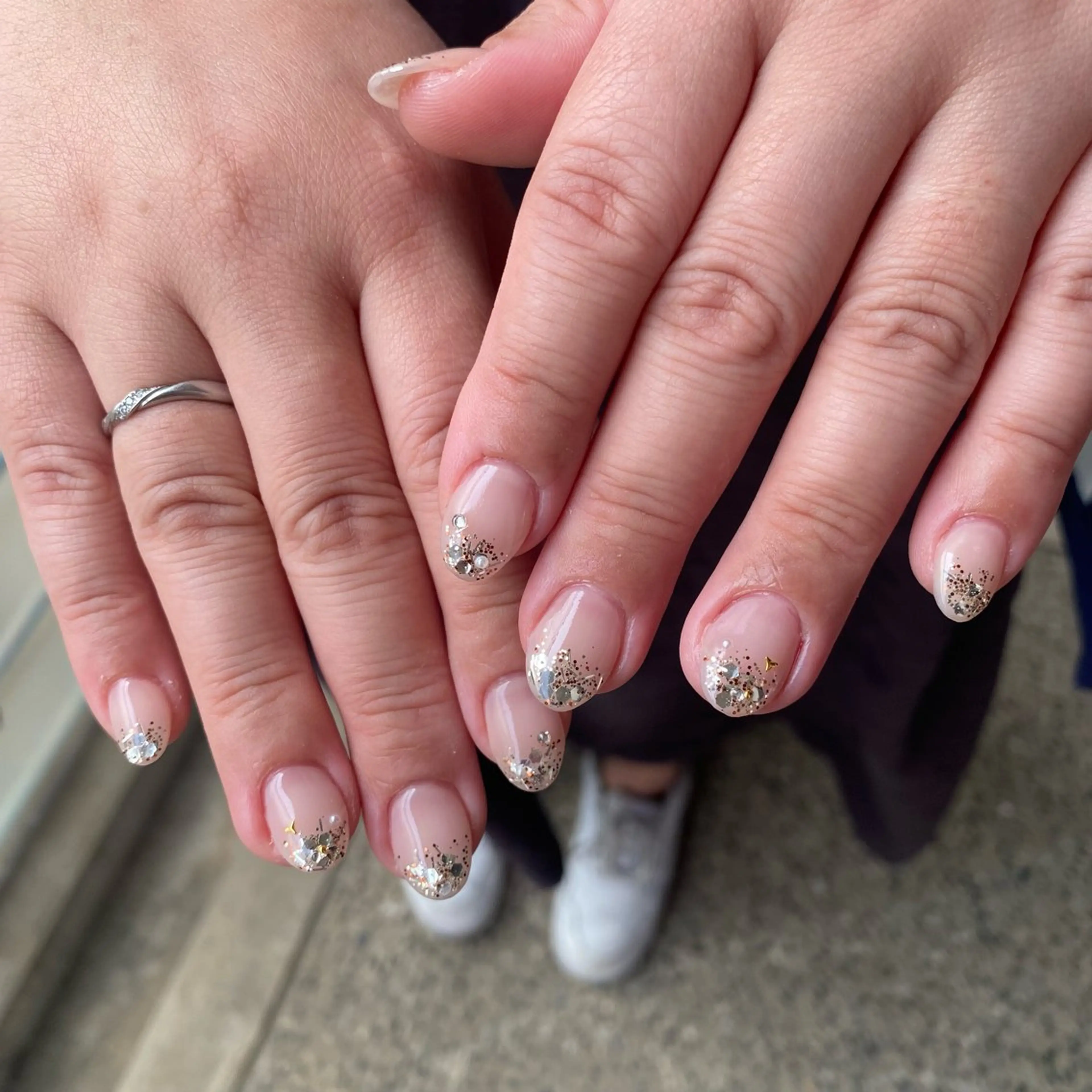 ネイル スカルプネイル ショートネイル ハンドネイル soleil所属・舞鶴 奈々美のネイルデザイン