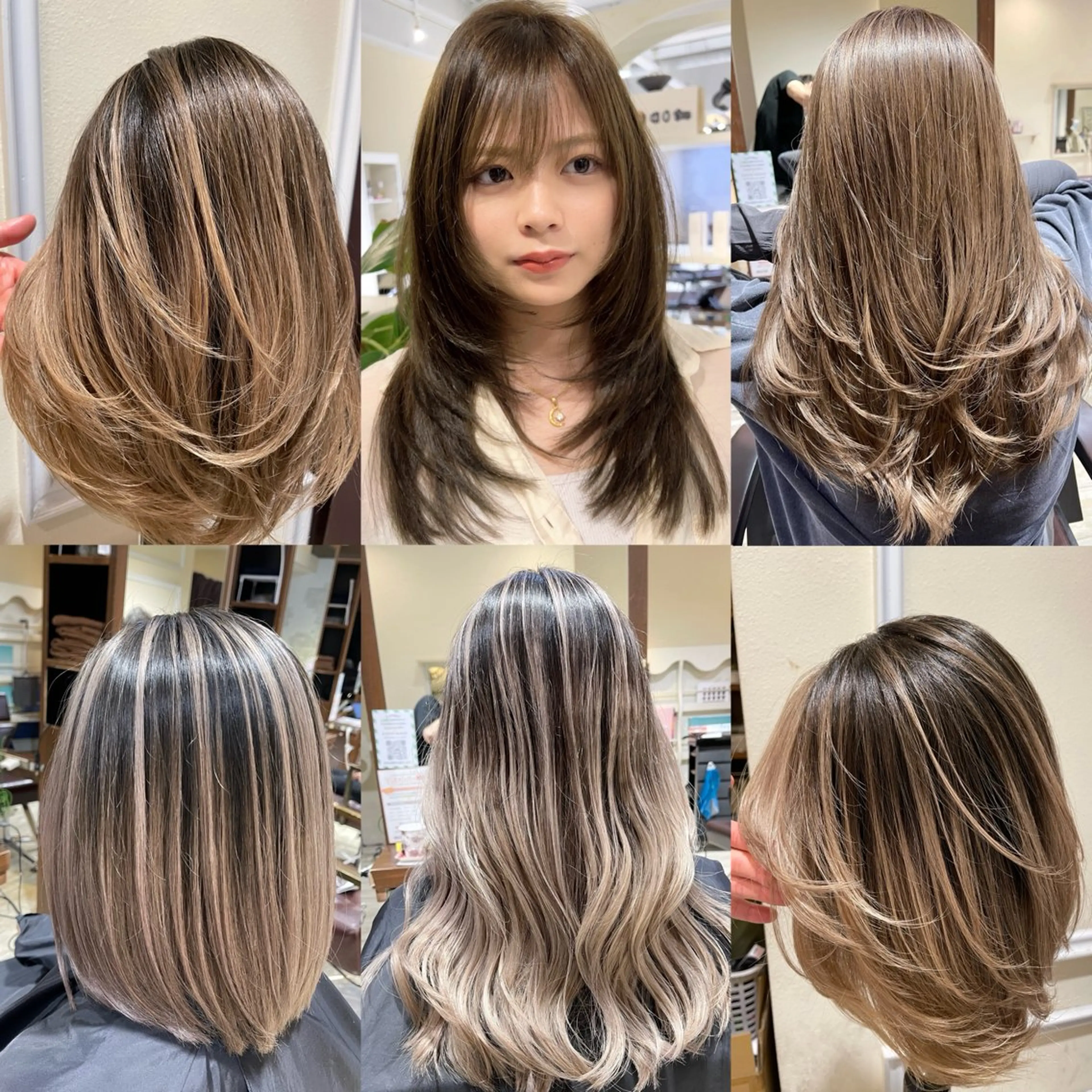 ミディアム カラー バレイヤージュ レイヤーカット カット ヘアカラー トリートメント Che'ri所属・海外レイヤー/ レイヤーカット/和田のヘアスタイル