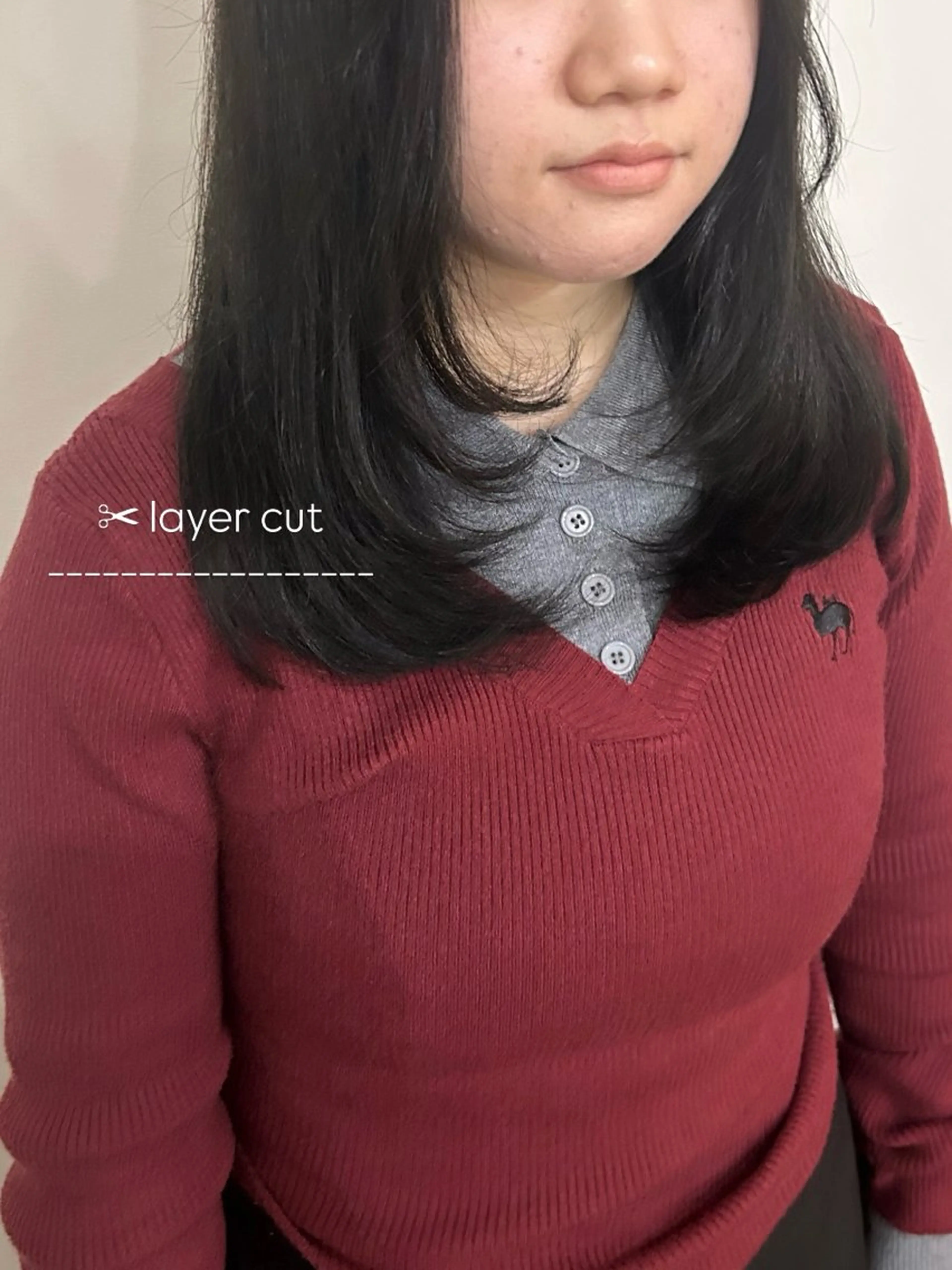 セミロング レイヤーカット さかい しいなのヘアスタイル